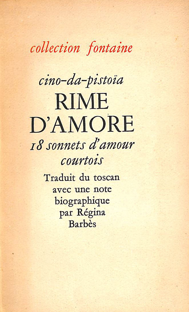 Rime D Amore 18 Sonnets D Amour Courtois