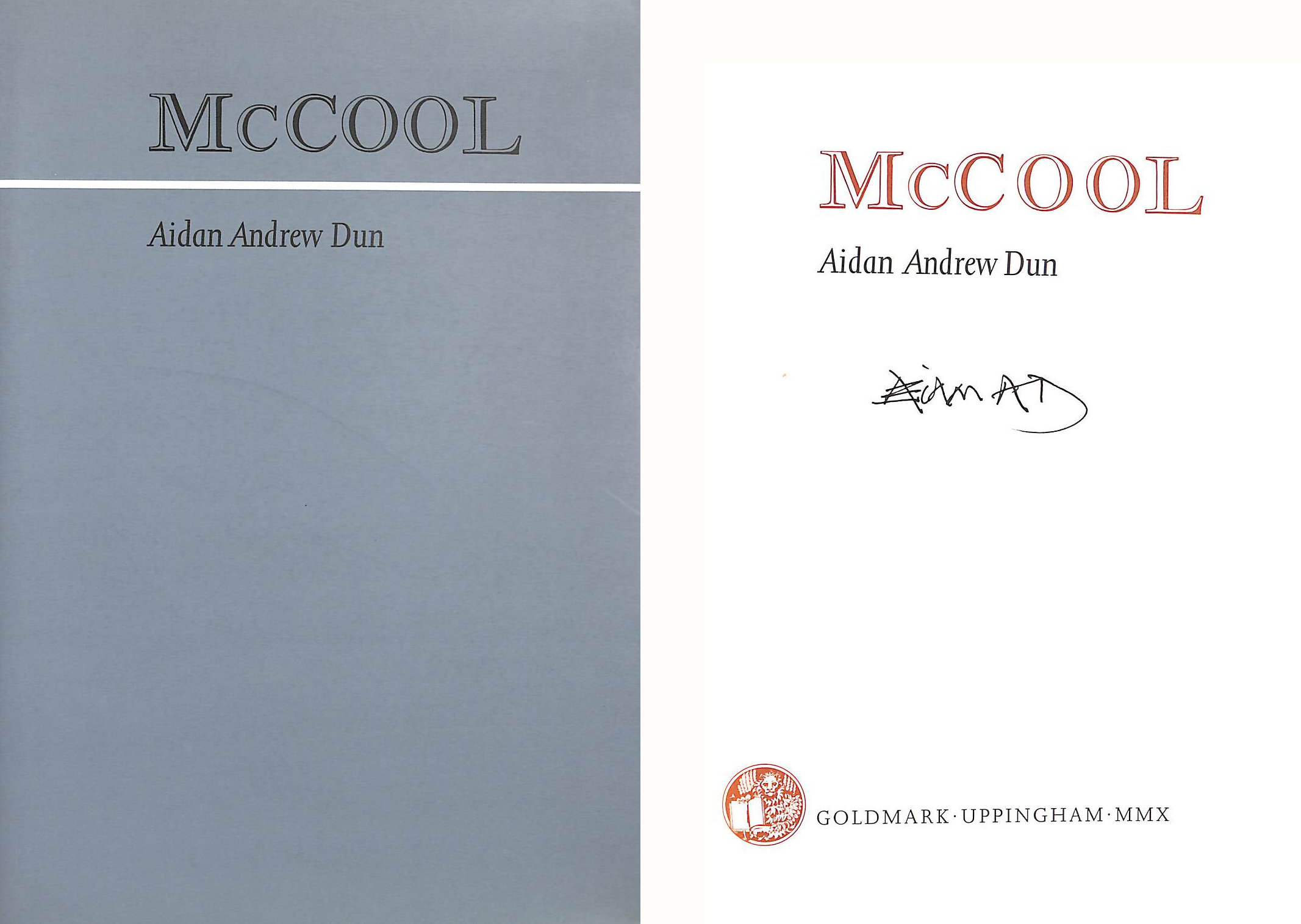 McCool, Signed by the author
