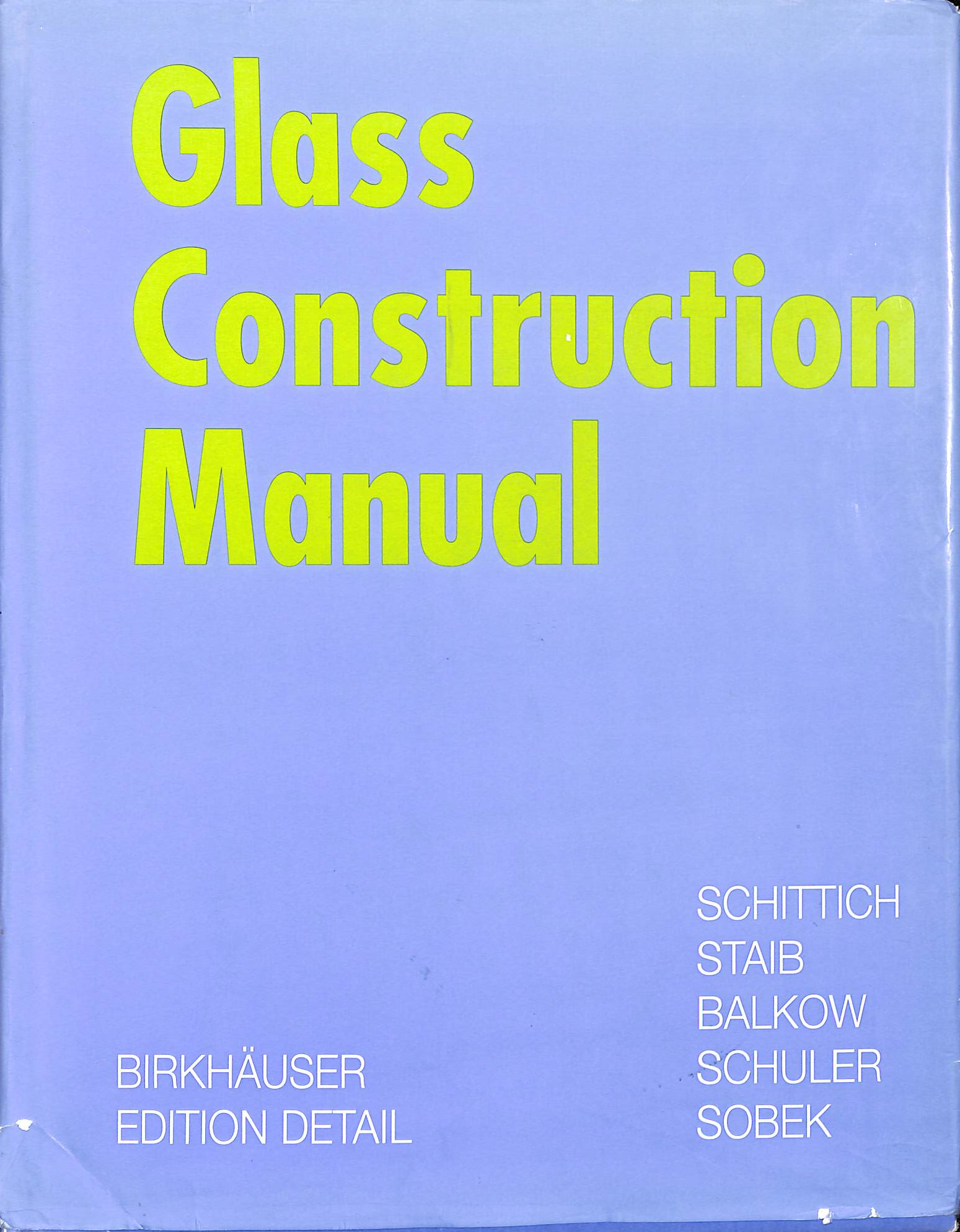 Glass Construction Manual