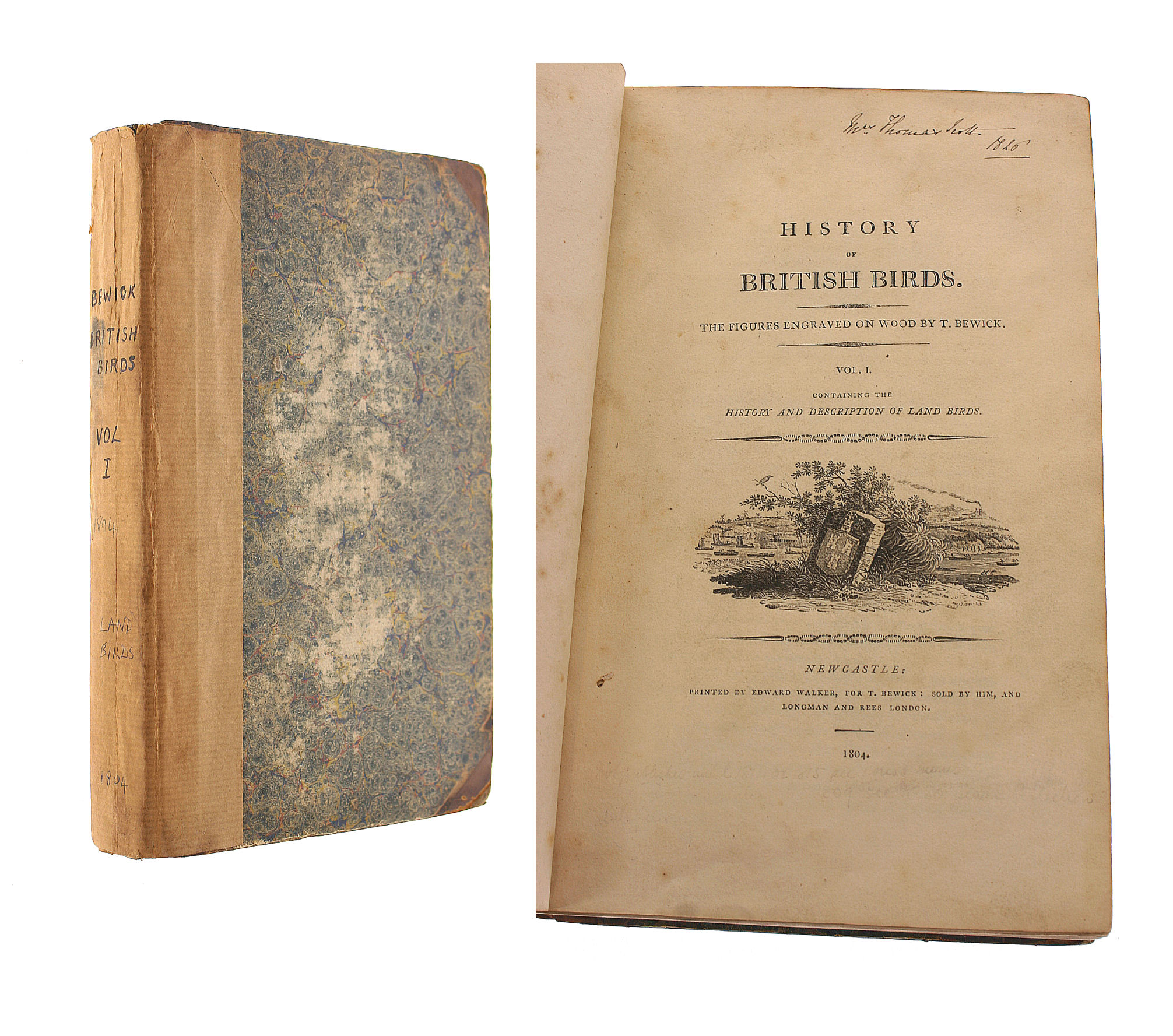 A History of British Birds. Volume I: History And Description Of Land Birds