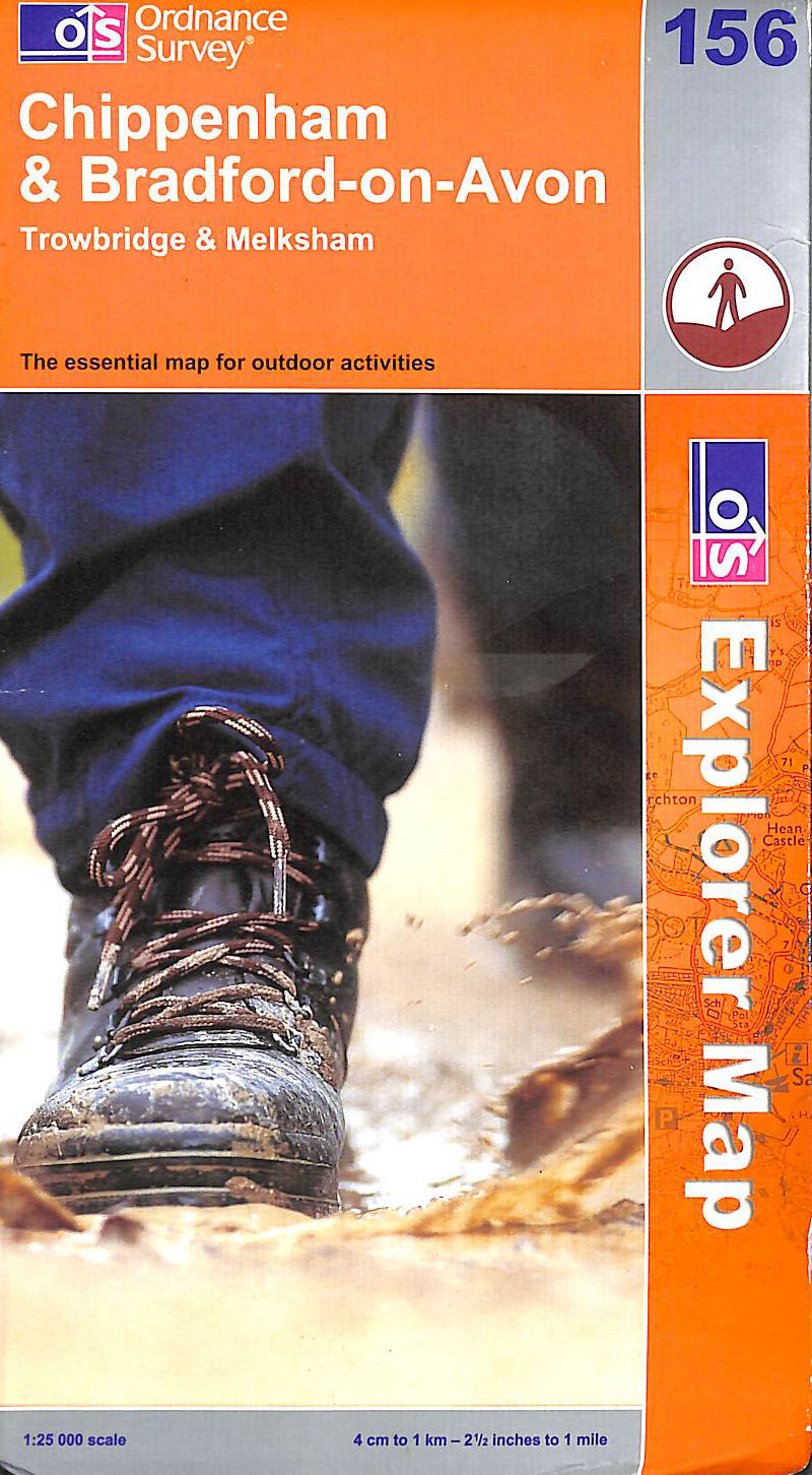 Explorer Map 156 Chippenham & Bradford-on-Avon Trwobidge & Melksham
