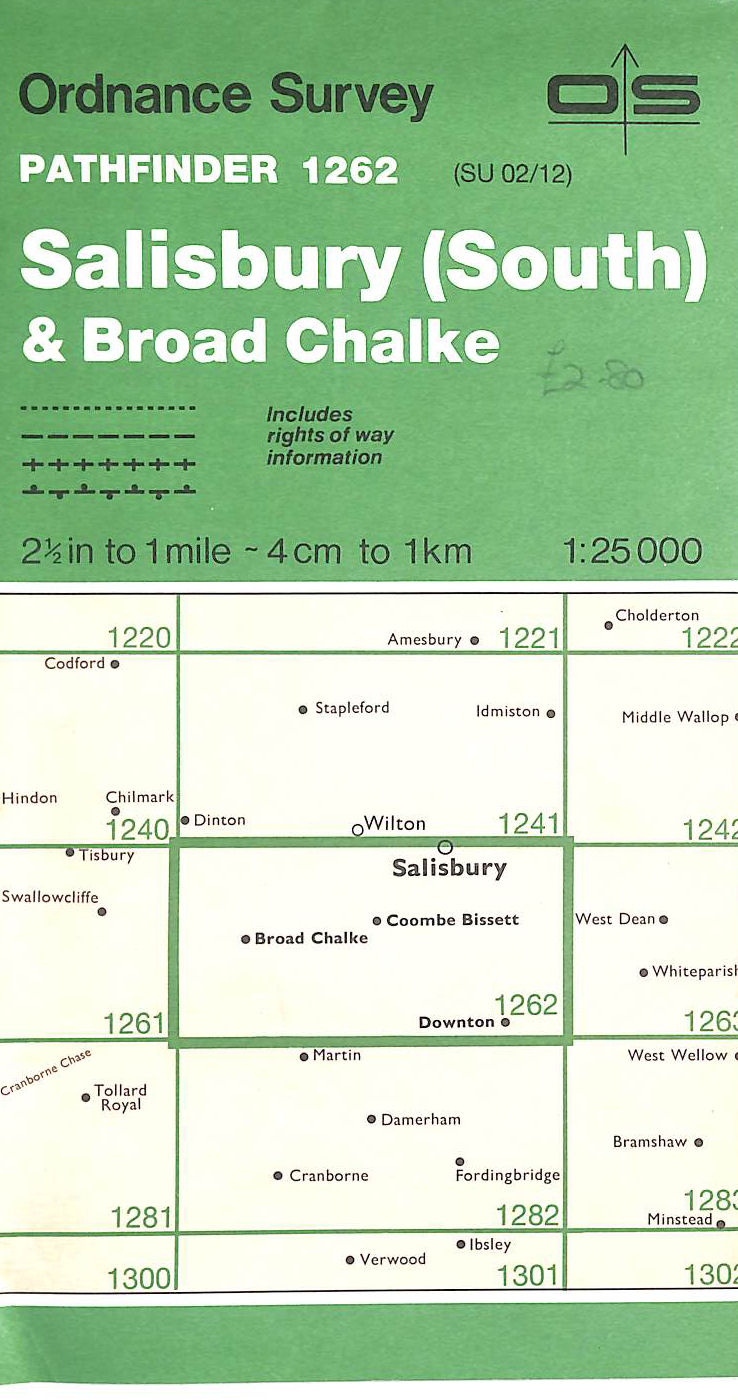Salisbury (South) and Broad Chalke: Sheet 1262 (Pathfinder Maps)