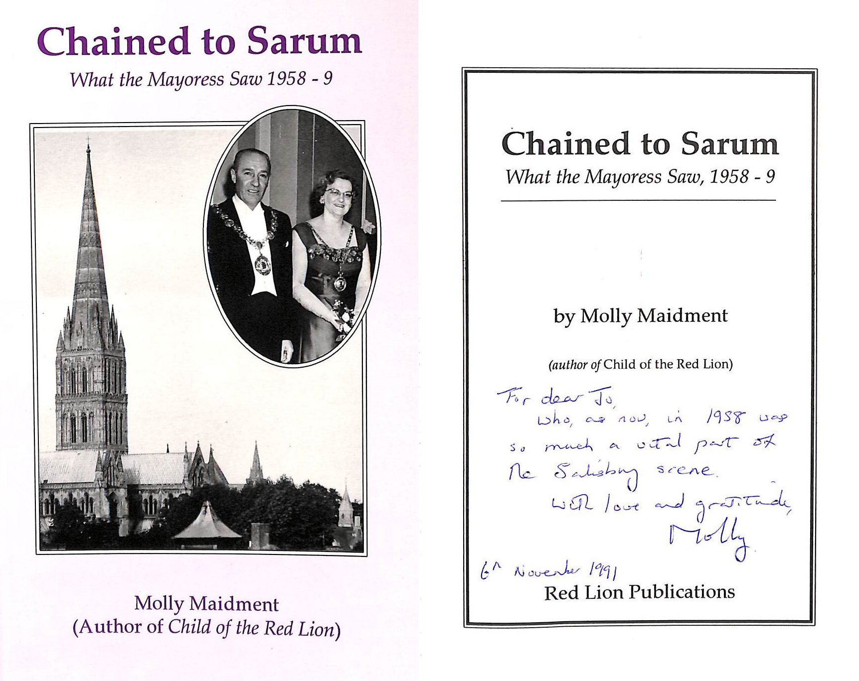 Chained to Sarum: What the Mayoress saw, 1958-9