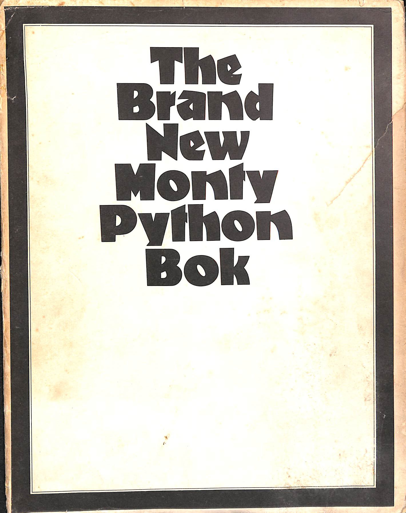 Brand New Monty Python Bok