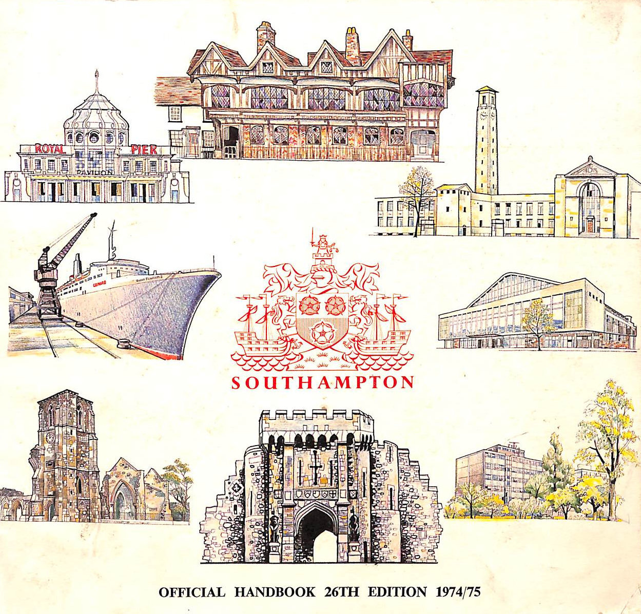 Southampton Official Handbook City Street Plan, 26th Edition. 1974/75