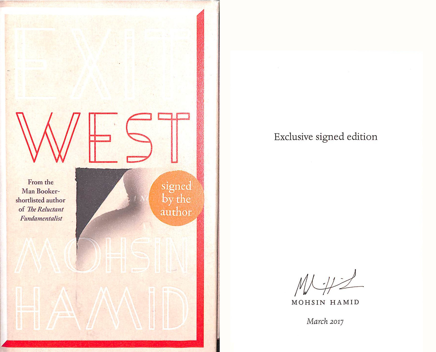 Exit West, Signed by the author