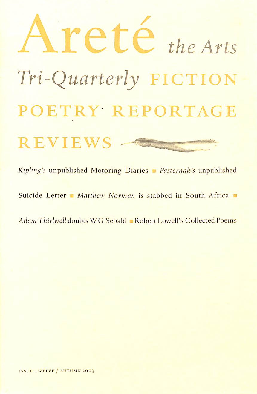 Arete: The Arts Tri-Quarterly: Issue 12 Autumn 2003
