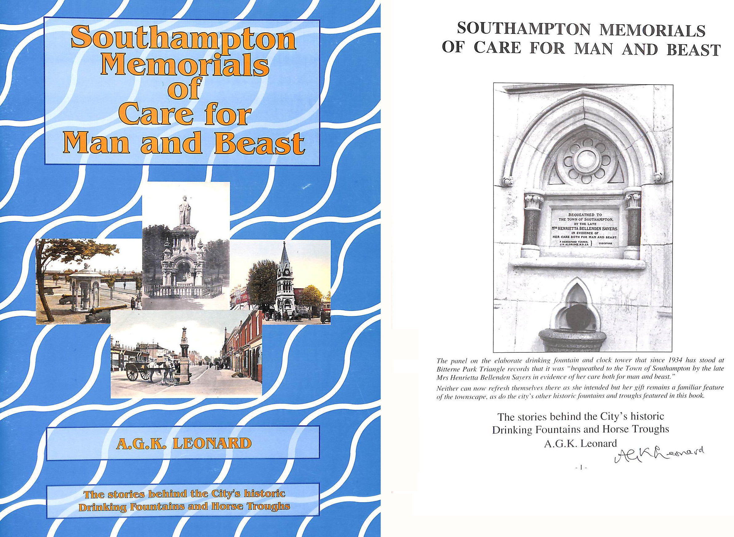 Southampton Memorials of Care for Man and Beast: the Stories Behind the City's Historic Drinking Fountains and Horse Troughs