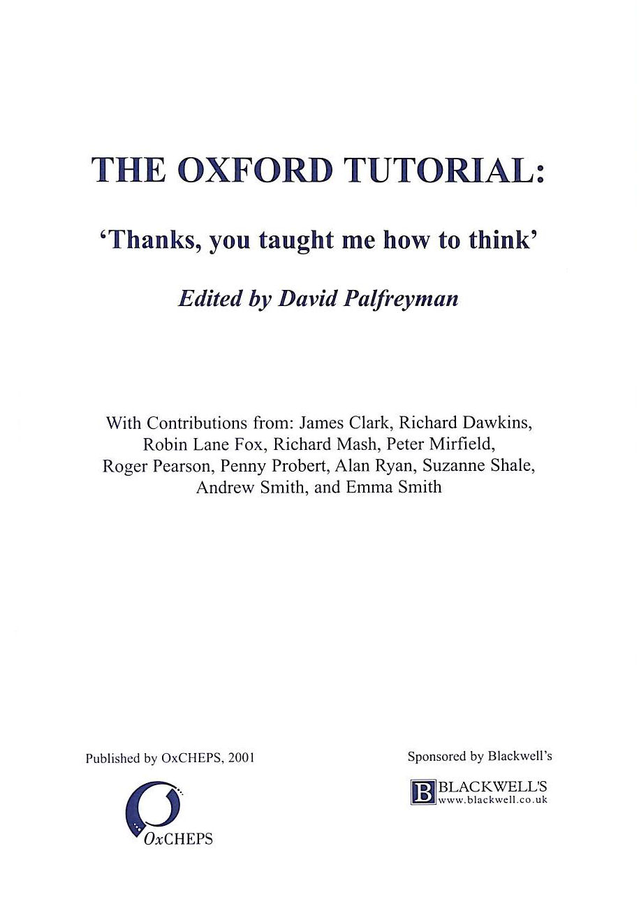 The Oxford Tutorial: 