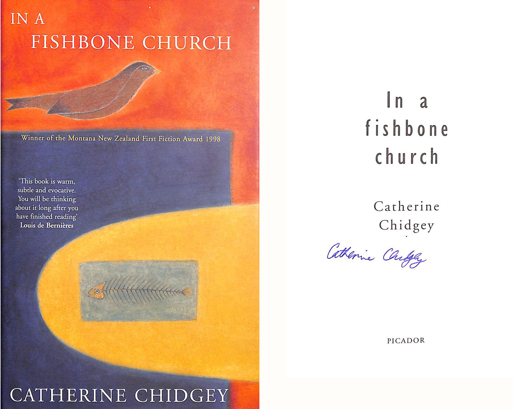 In a Fishbone Church, Signed by the author