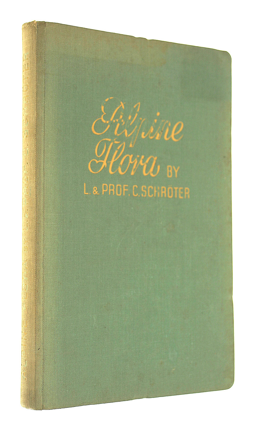 Coloured vade-mecum to the Alpine flora. Text in English, French and German, coloured and plain Alpine flowers drawings by L. Schroter