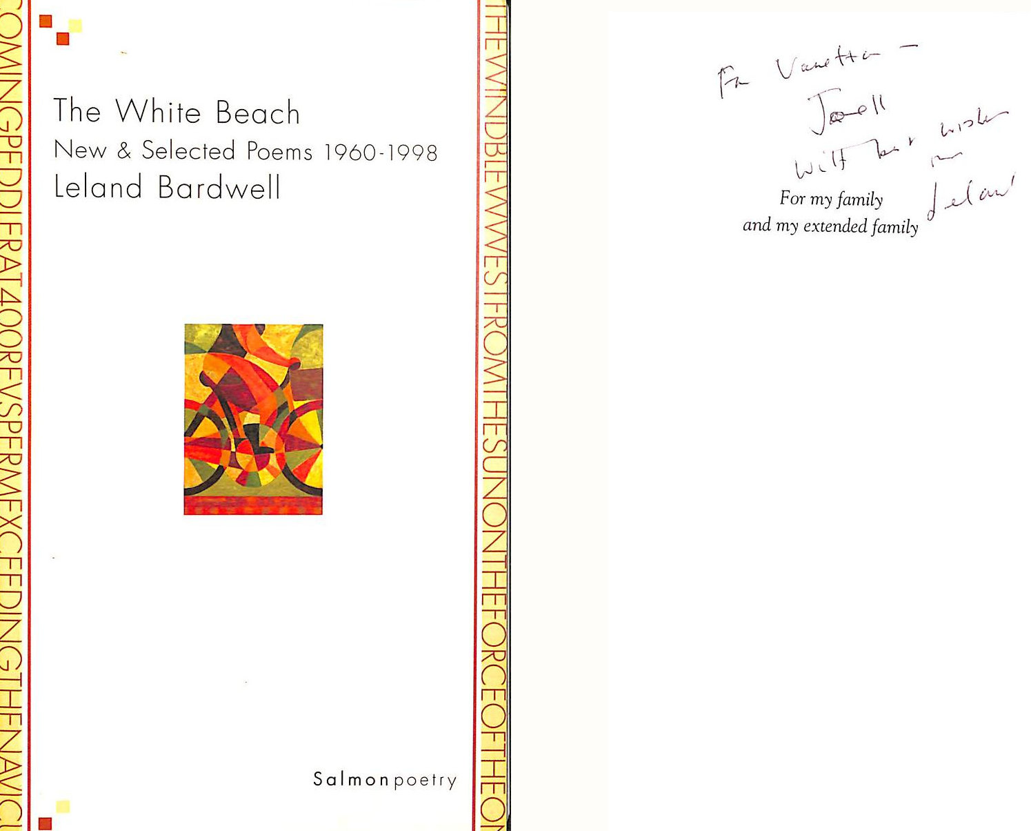 The White Beach, Gift inscription by the author
