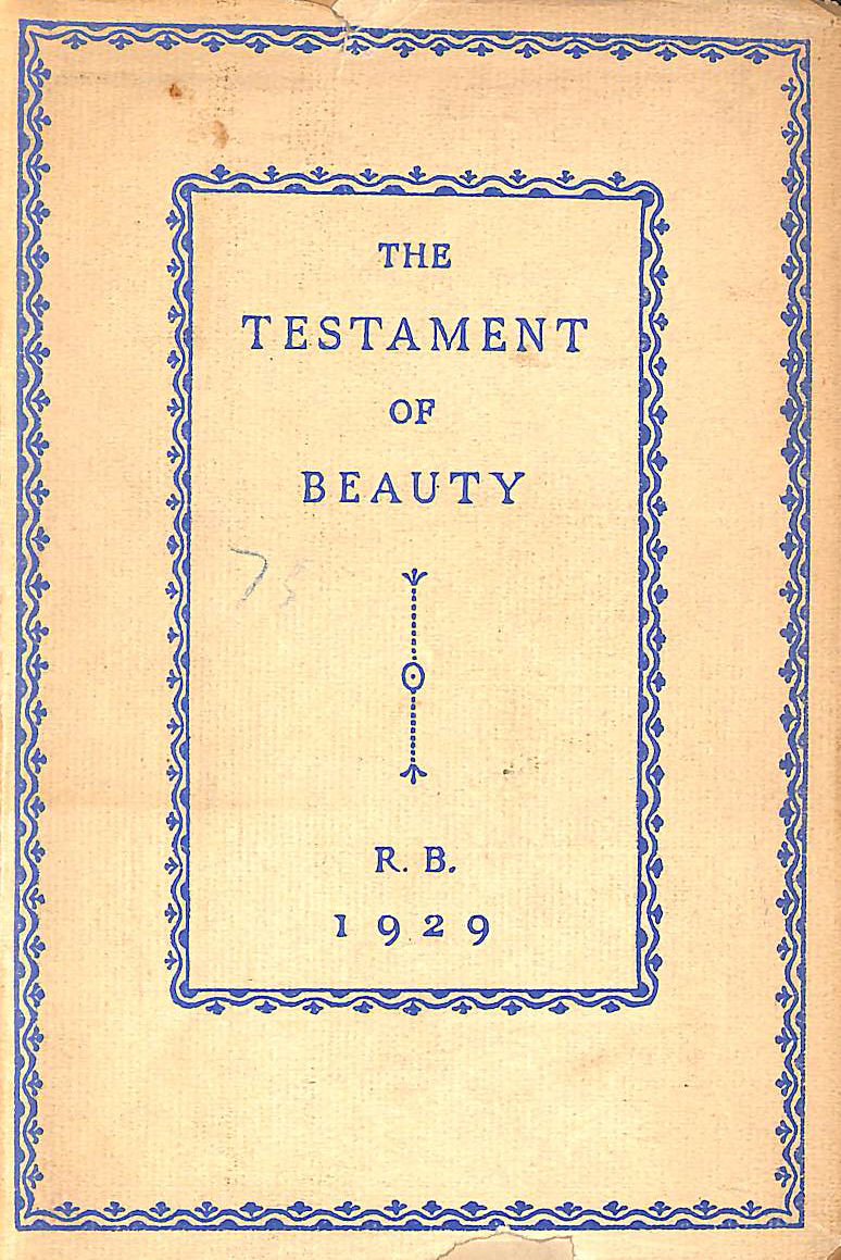 The Testament of Beauty: A Poem in Four Books