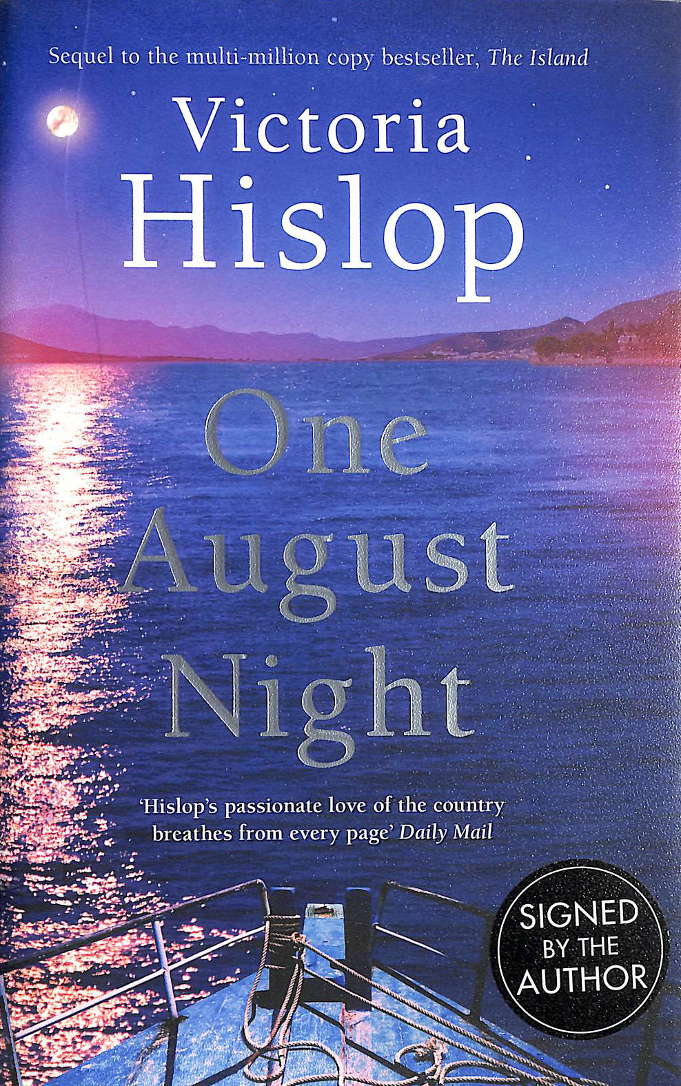 One August Night, signed by the author