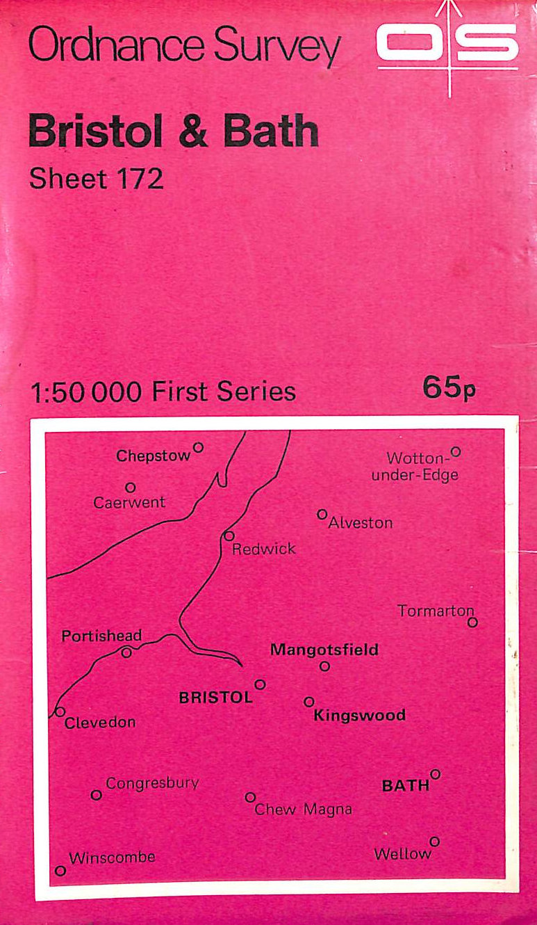 Bristol & Bath Map Thornbury & Chew Magna Ordnance Survey OS Landranger Map 172 England Walks Cycling Days Out Maps Adventure