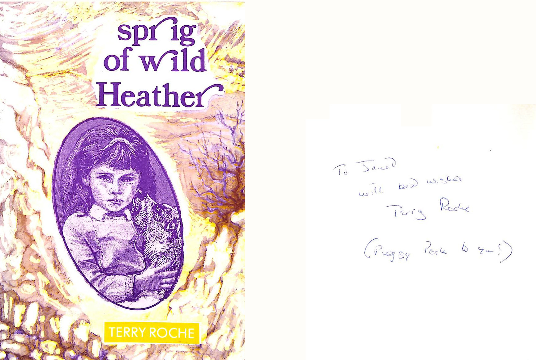 Sprig of Wild Heather, Gift inscription by the author