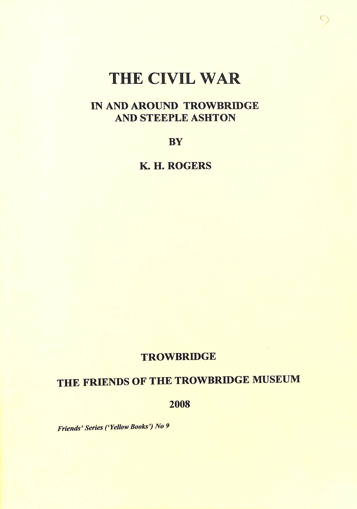The Civil War in and Around Trowbridge and Steeple Ashton