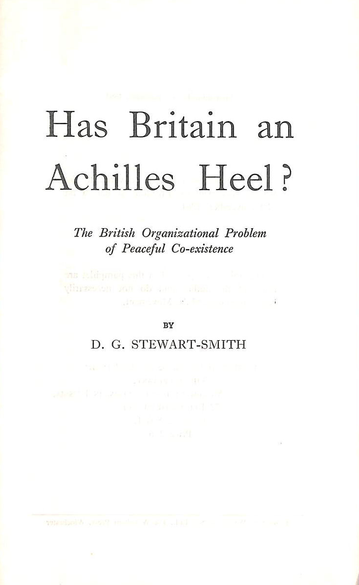 Has Britain an Achilles Heel