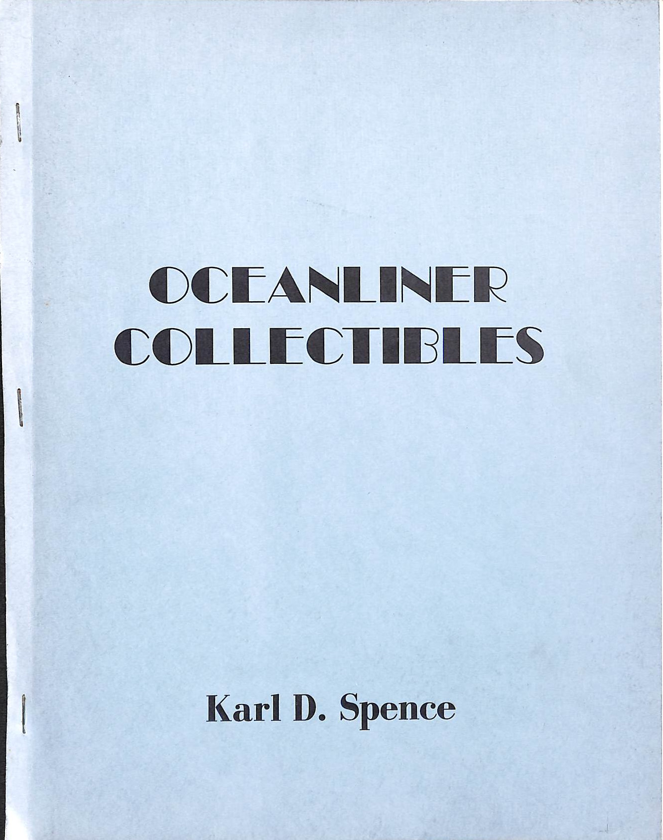 Oceanliner collectibles, Gift inscription by the author