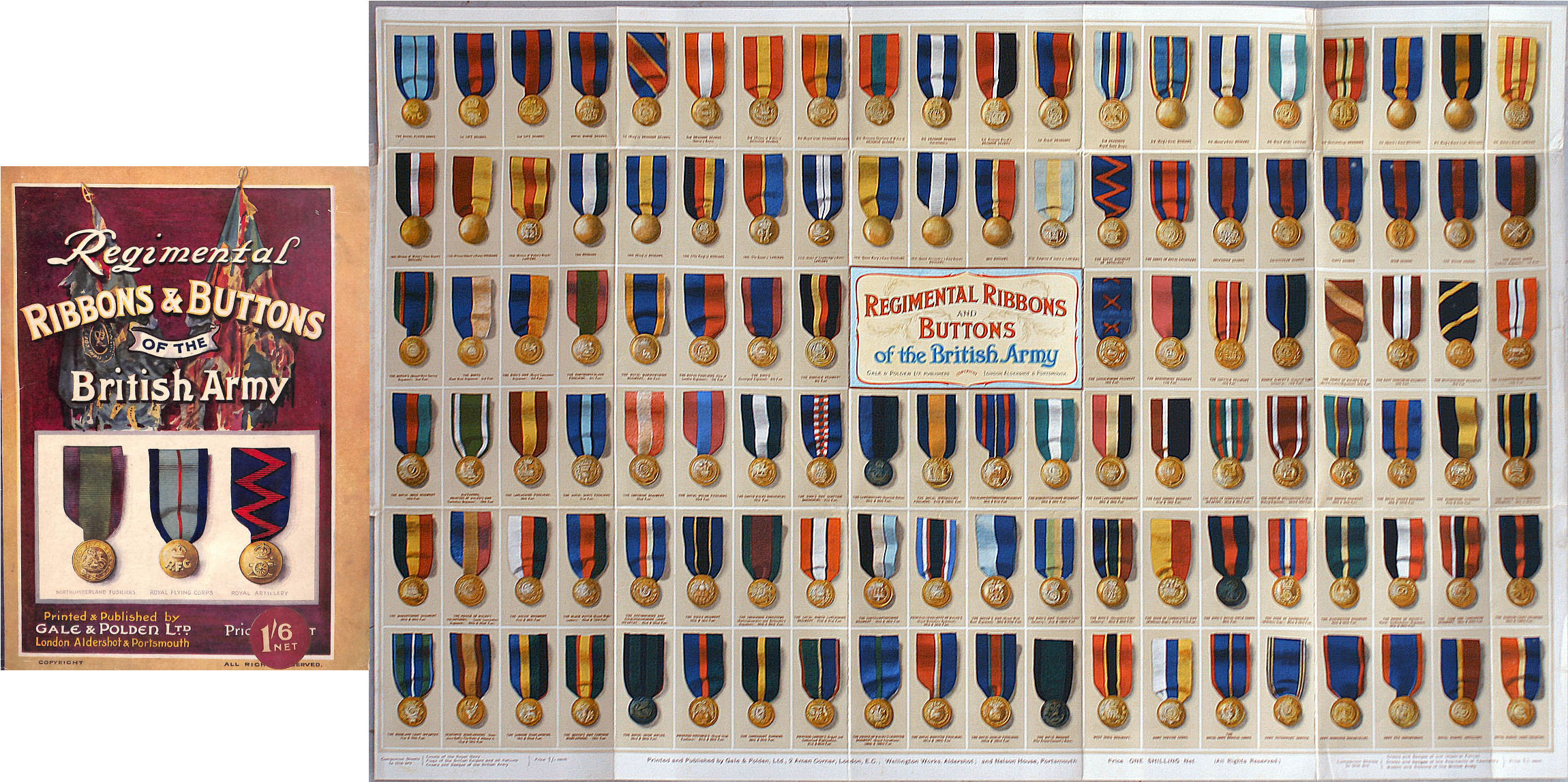 Regimental Ribbons and Buttons of the British Army
