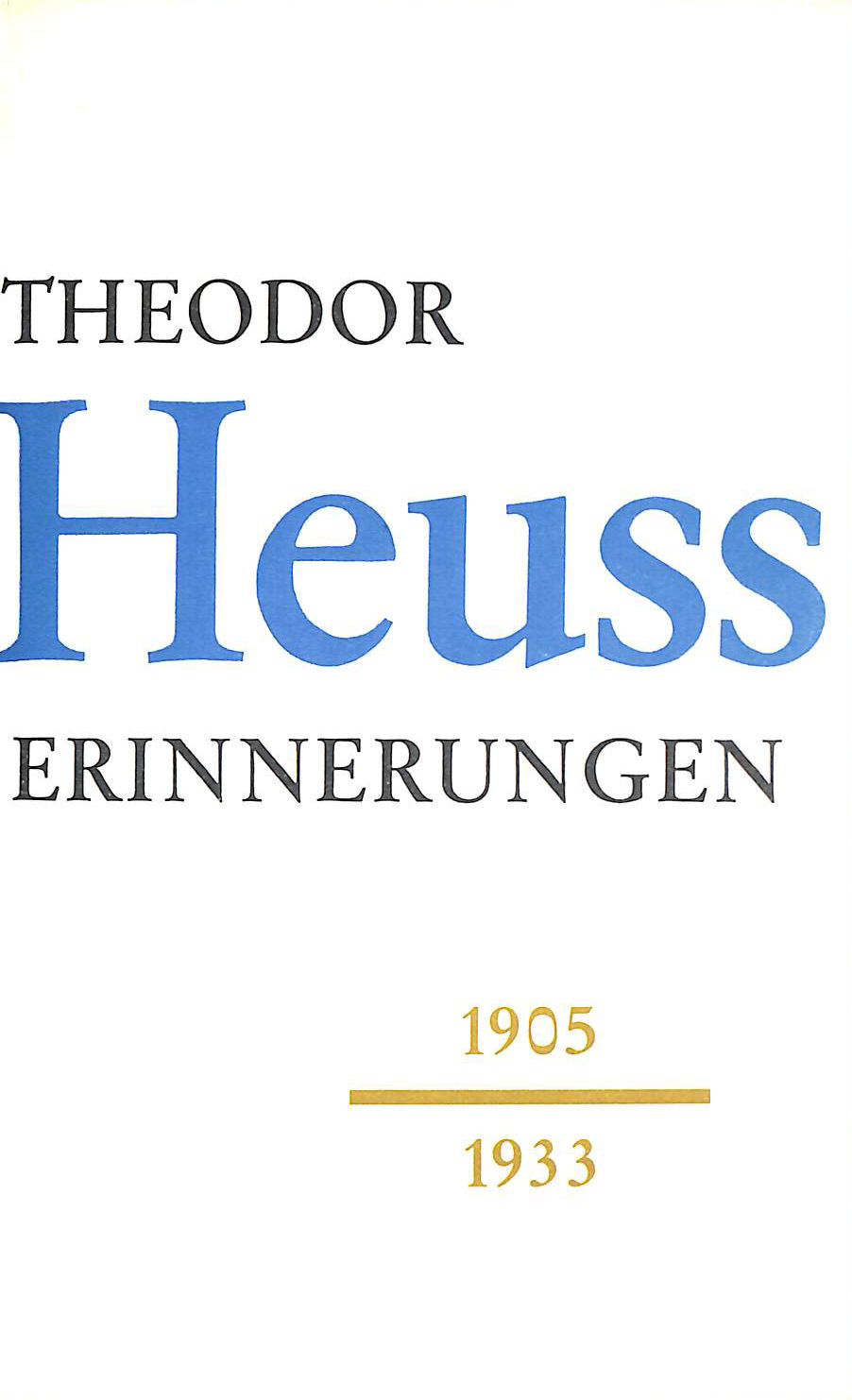 Erinnerungen 1905-1933