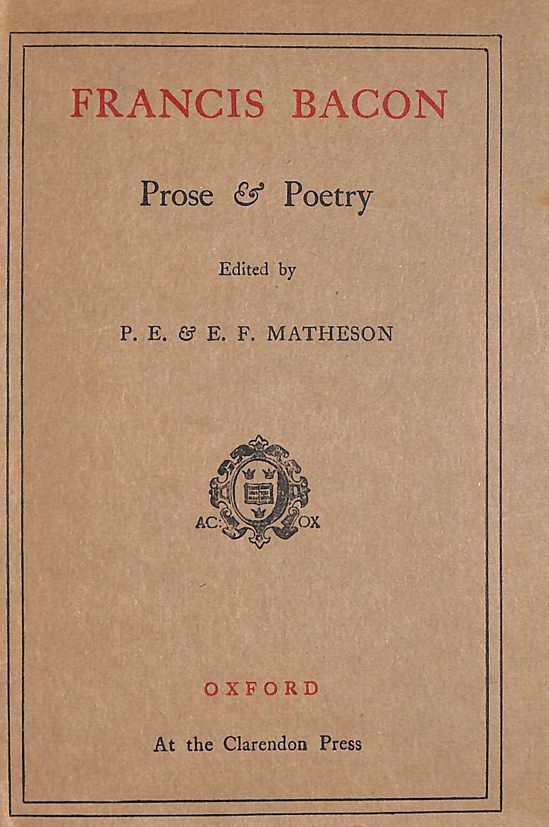 Francis Bacon, Prose & Poetry, Selections