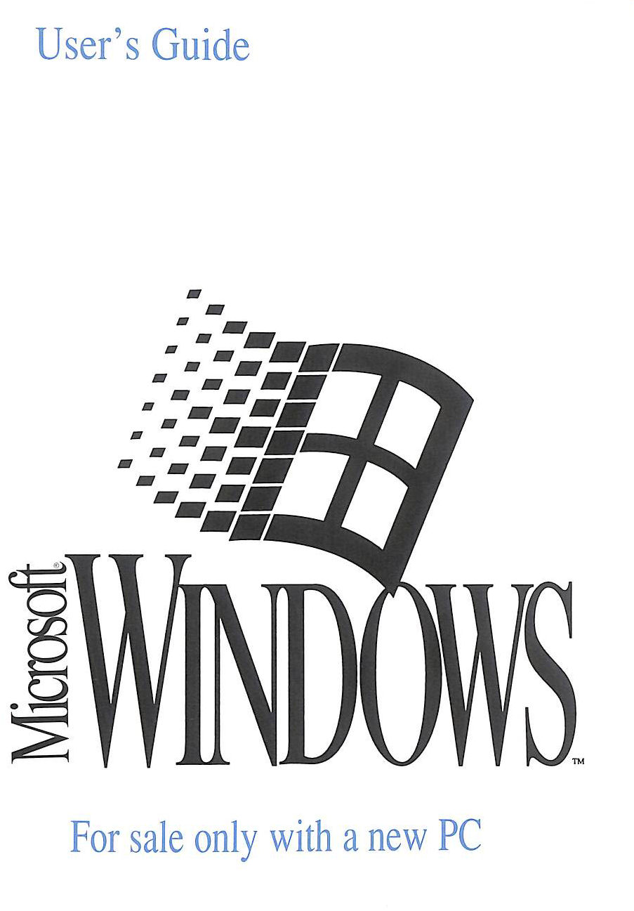 Microsoft Windows User's Guide Windows 3.1