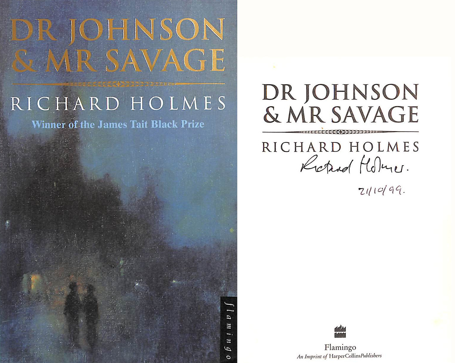 Dr Johnson and Mr Savage, Signed by the author