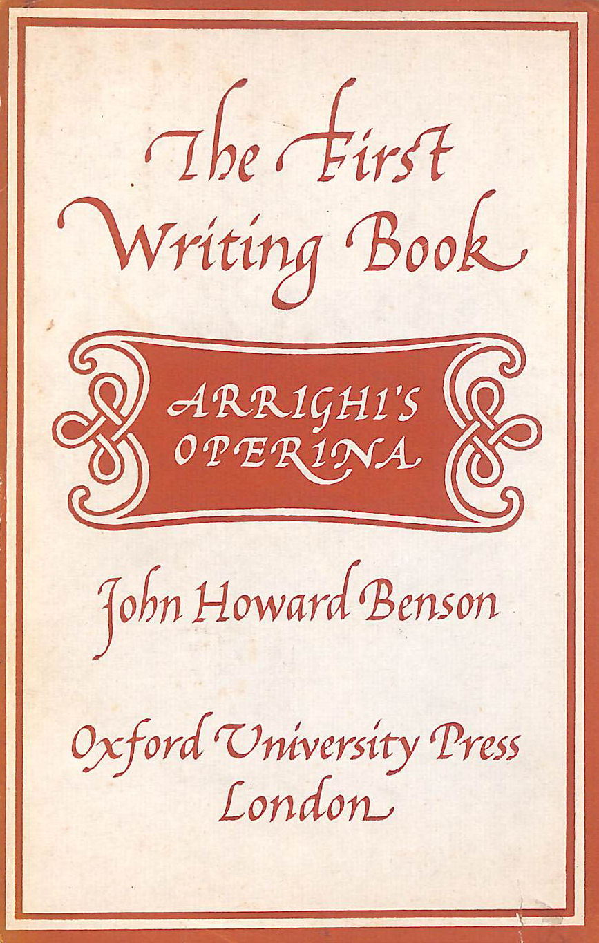 First Writing Book: Arrighi's Operina
