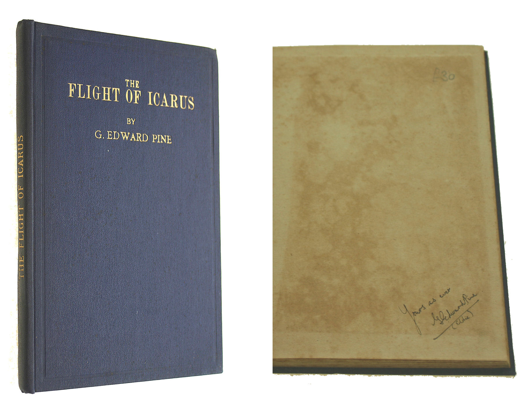 The Flight of Icarus, and other poems. Gift inscription by the author.