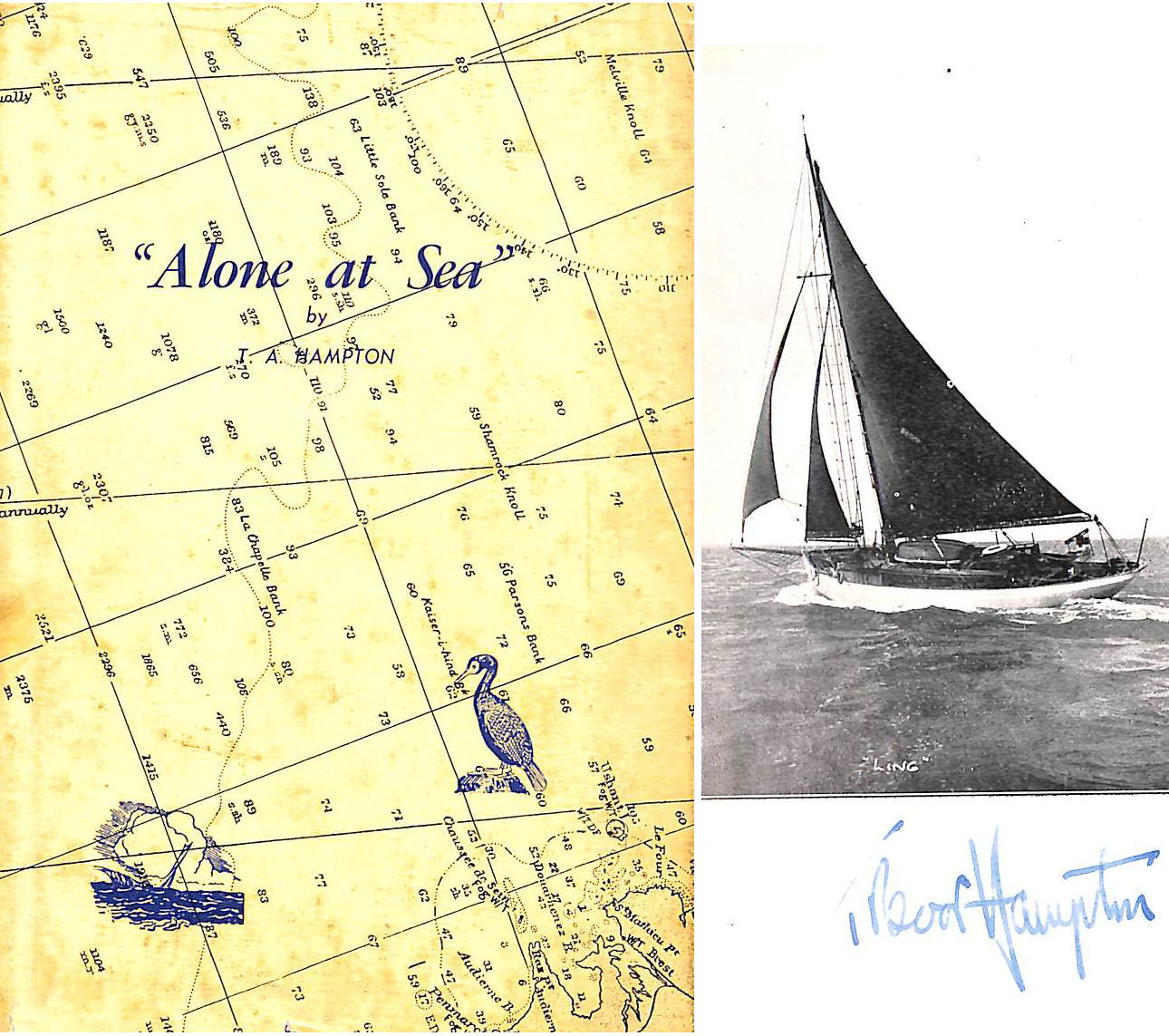 Alone at Sea. Signed by the author.