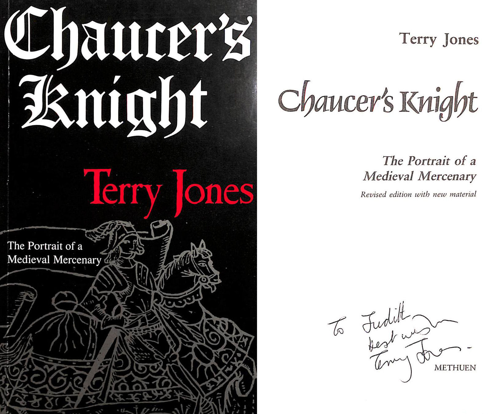 Chaucer's Knight: Portrait of a Medieval Mercenary, Gift inscription by the author