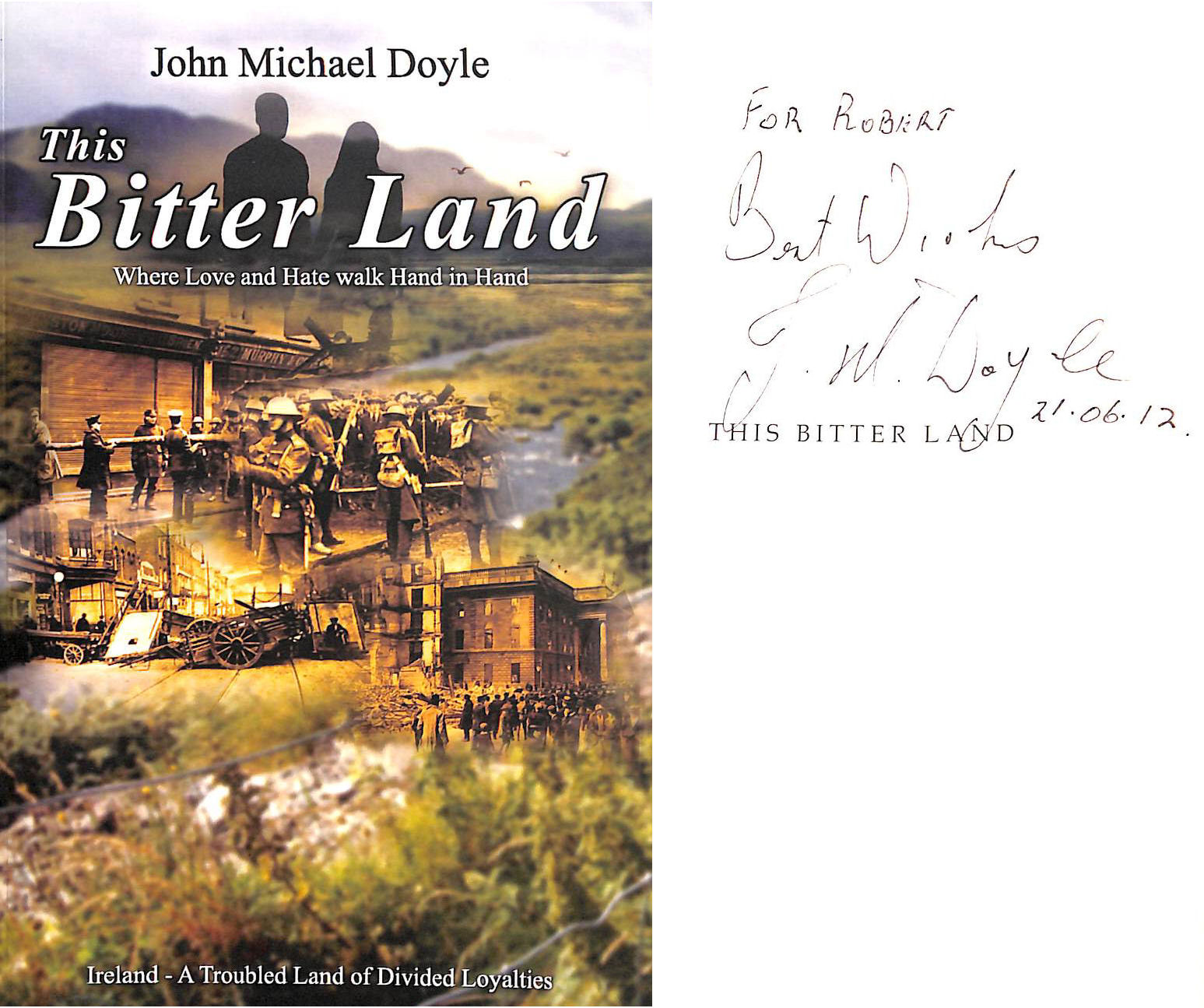 This Bitter Land. Gift inscription by the author.