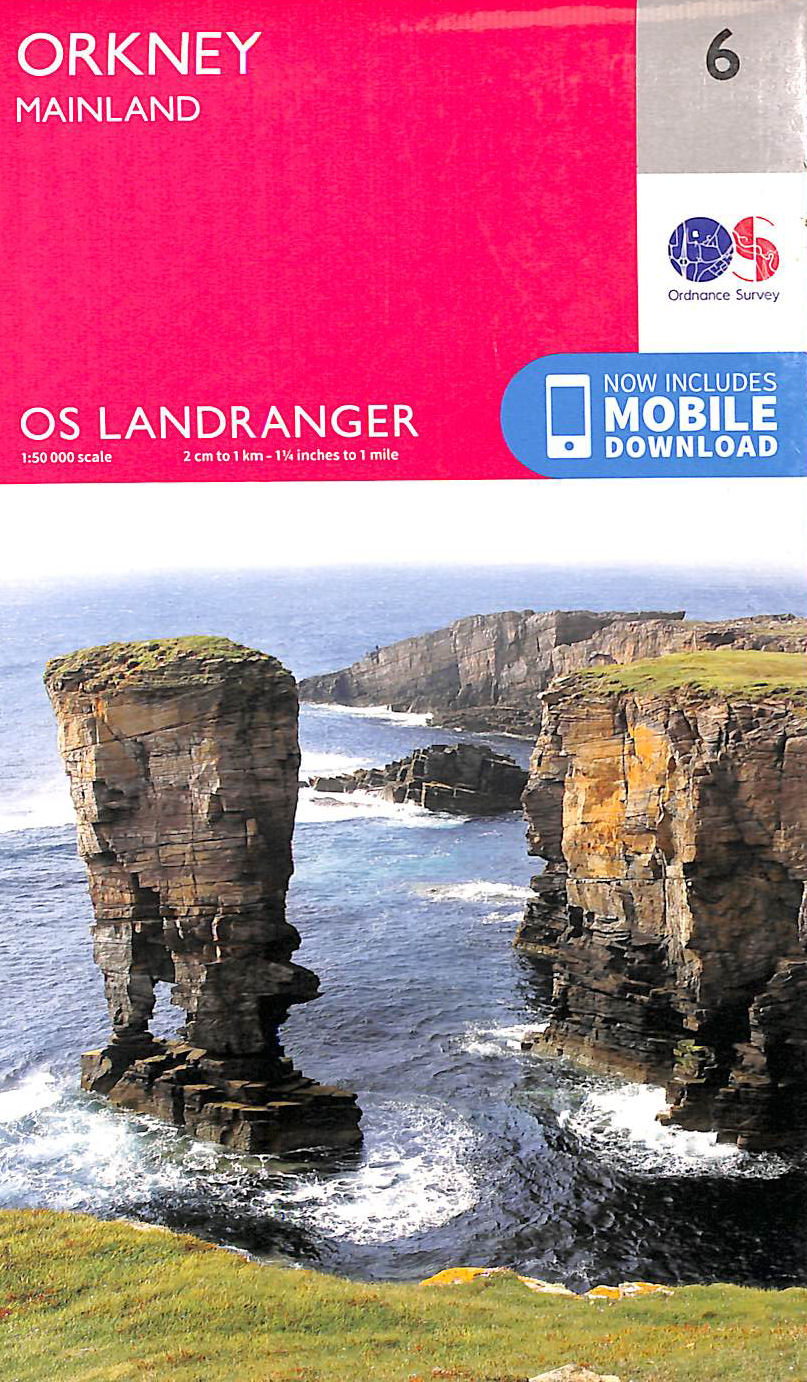 Orkney Map, Mainland, Ordnance Survey Landranger Map 6