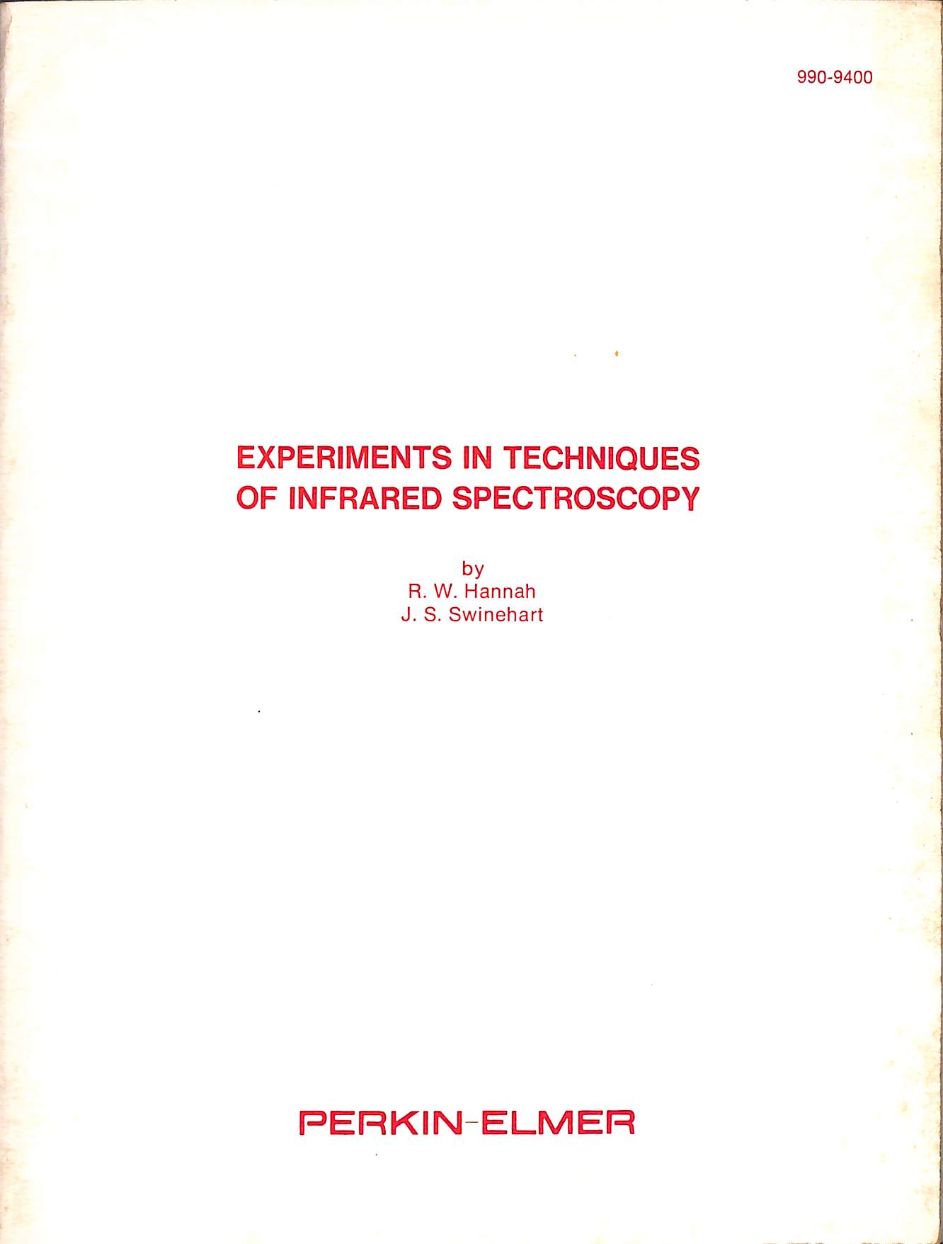 Experiments in techniques of infrared spectroscopy