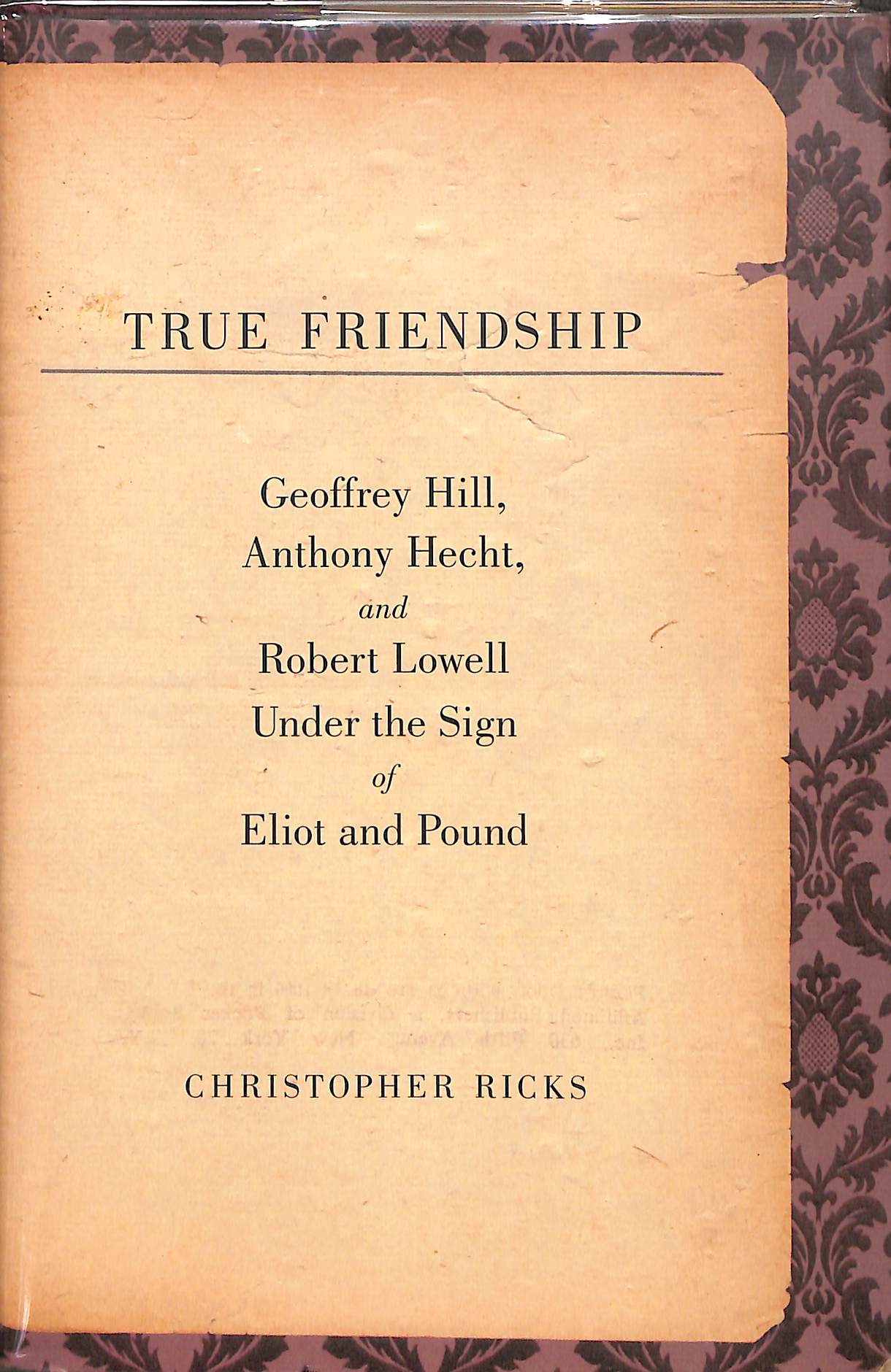 True Friendship, Gift inscription by the author