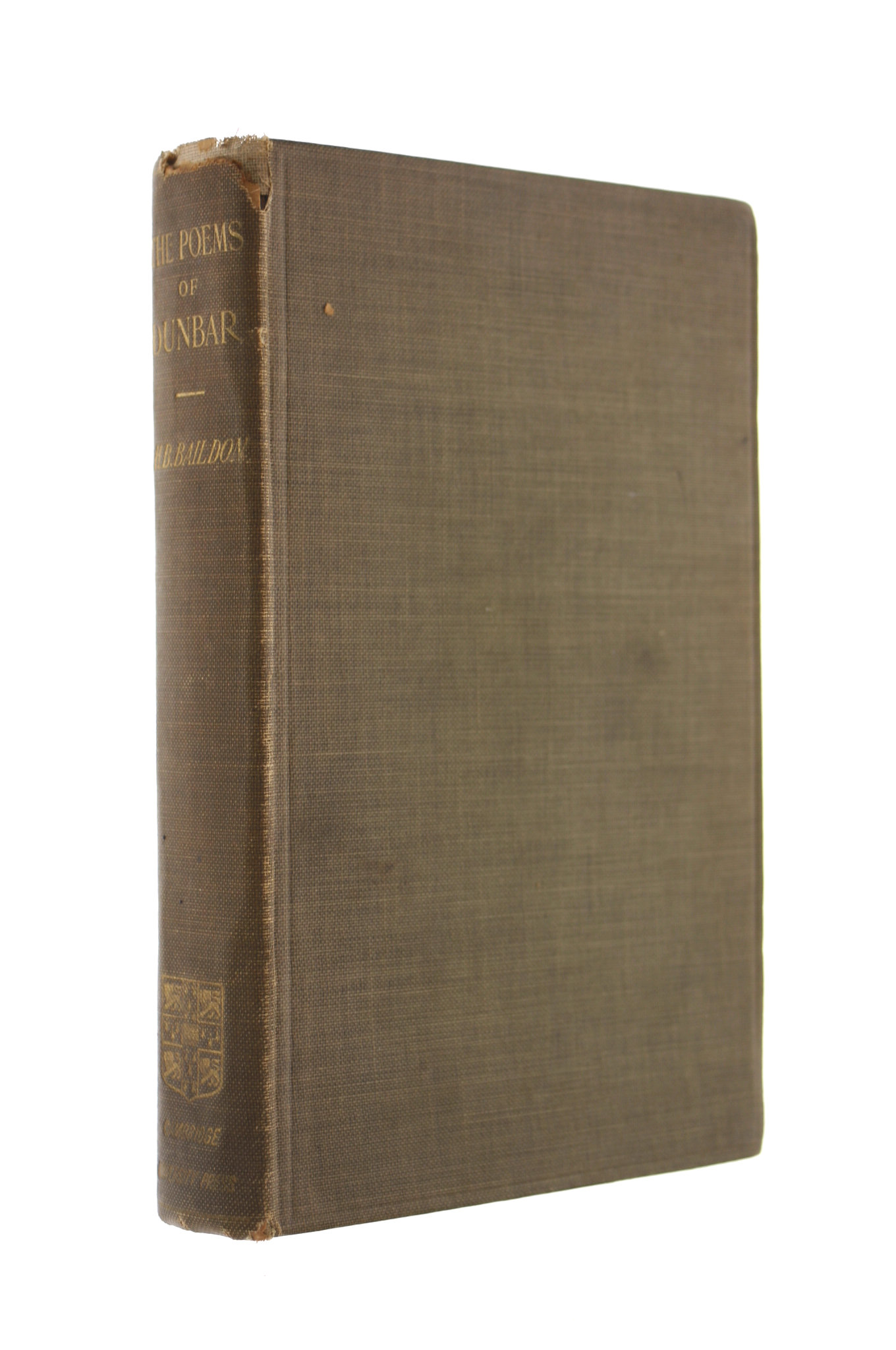 The Poems of William Dunbar, Gift inscription by Bellyse Baildon