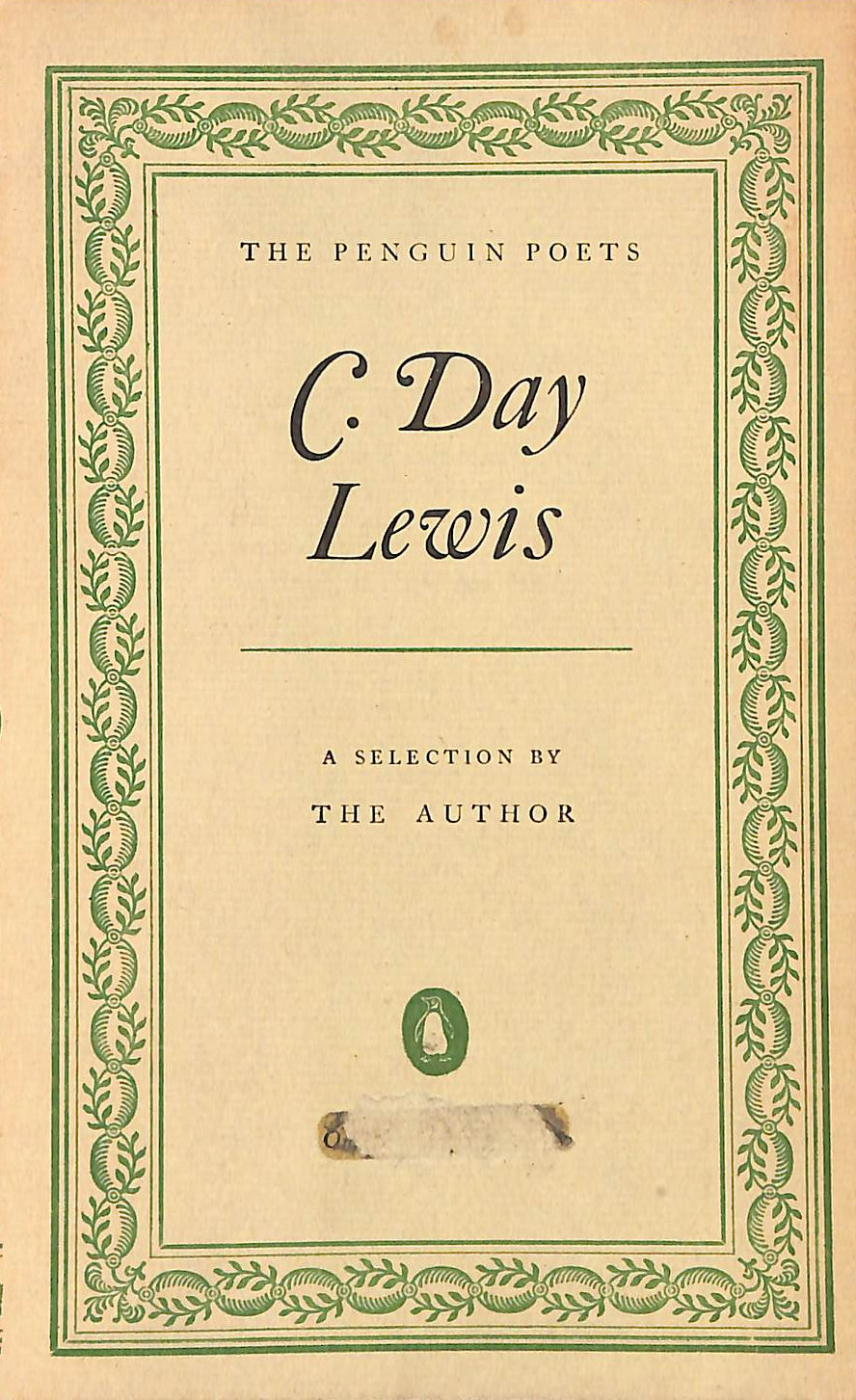 Selected Poems. A Selection By the Author