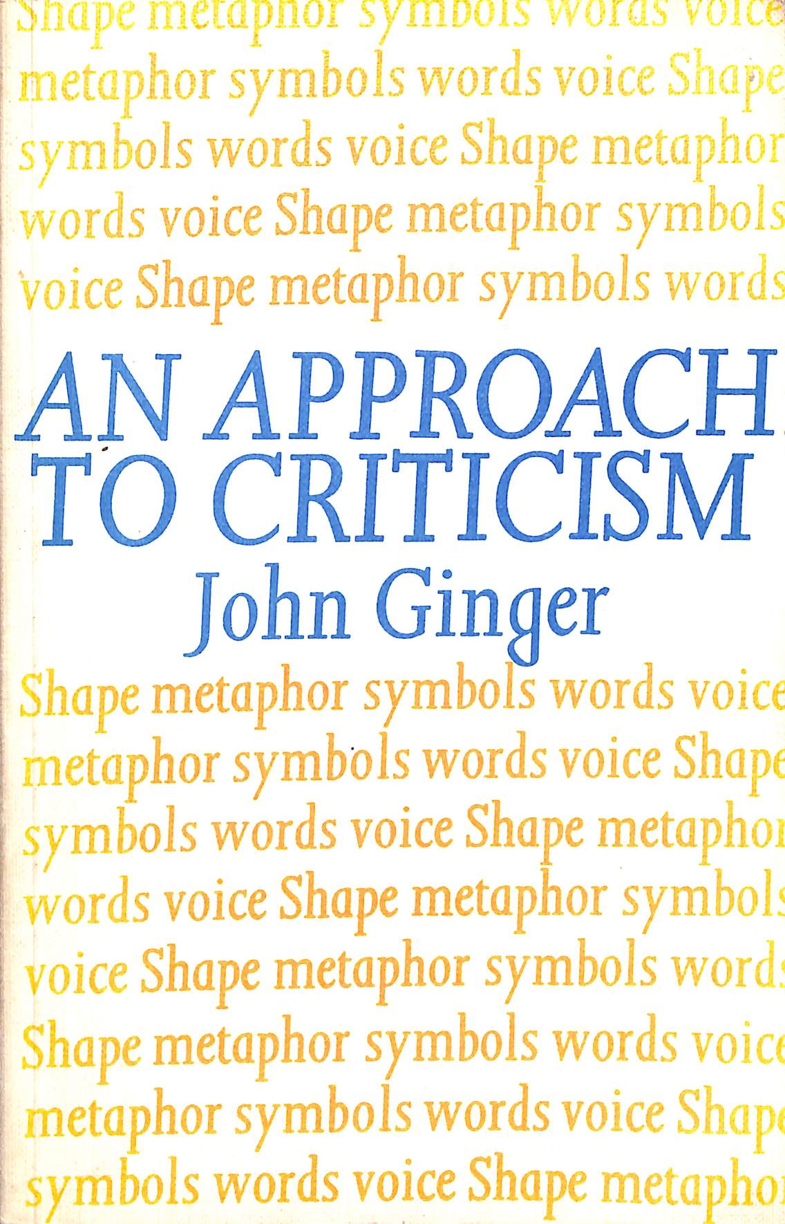 An Approach To Criticism