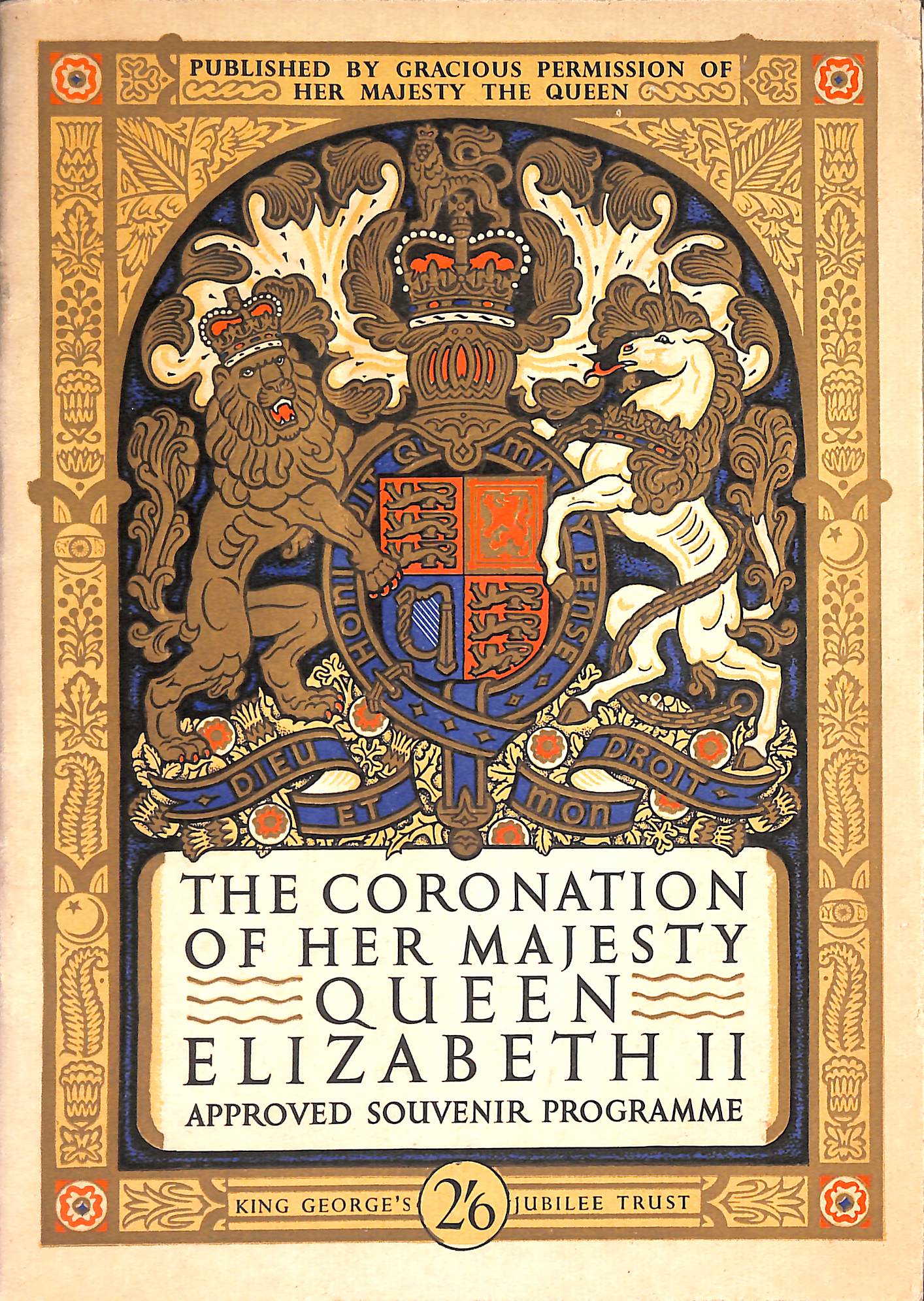 The Coronation Of Her Majesty Queen Elizabeth II Approved Souvenir Programme