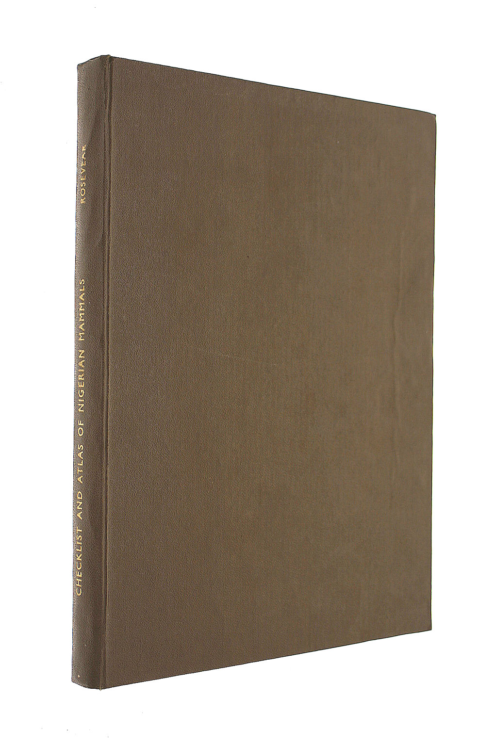 Checklist And Atlas Of Nigerian Mammals, Gift inscription by the author