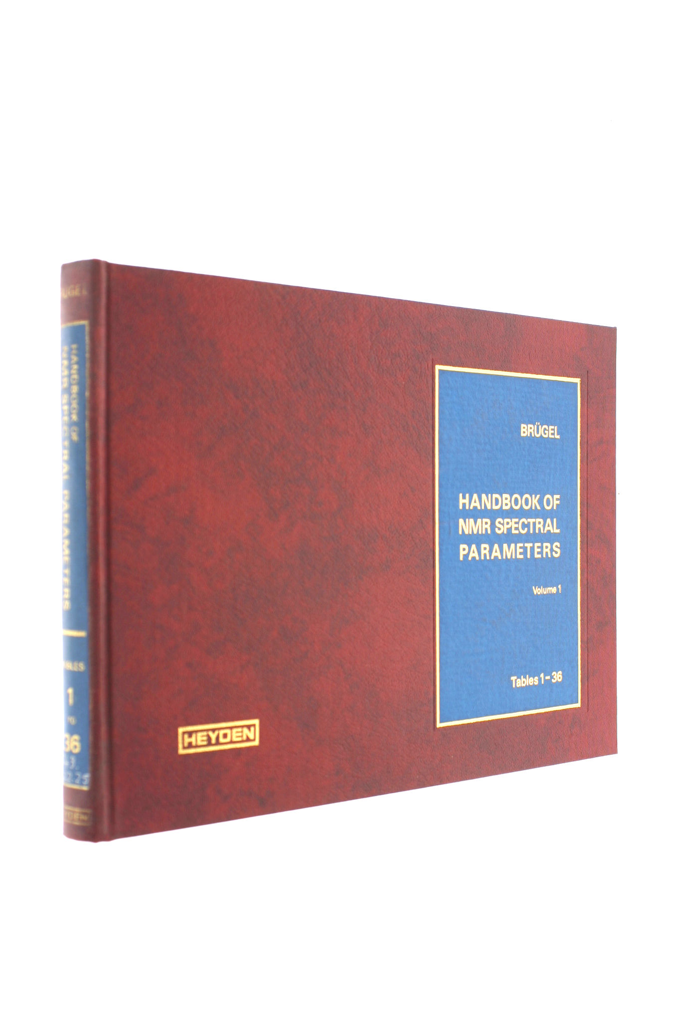 Handbook of NMR spectral parameters Volume 1, Tables 1-36