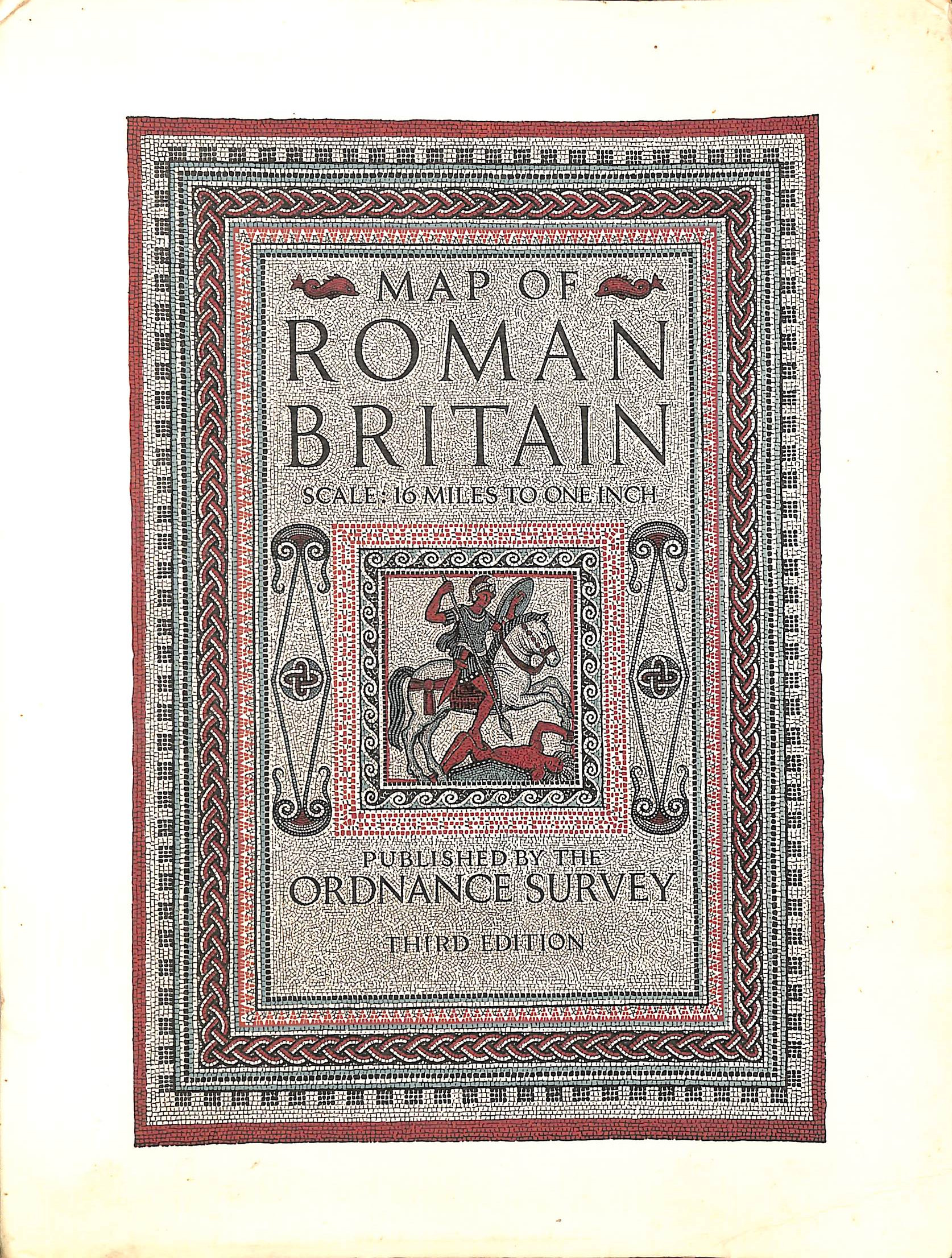 Map of Roman Britain: scale: 16 miles to one inch