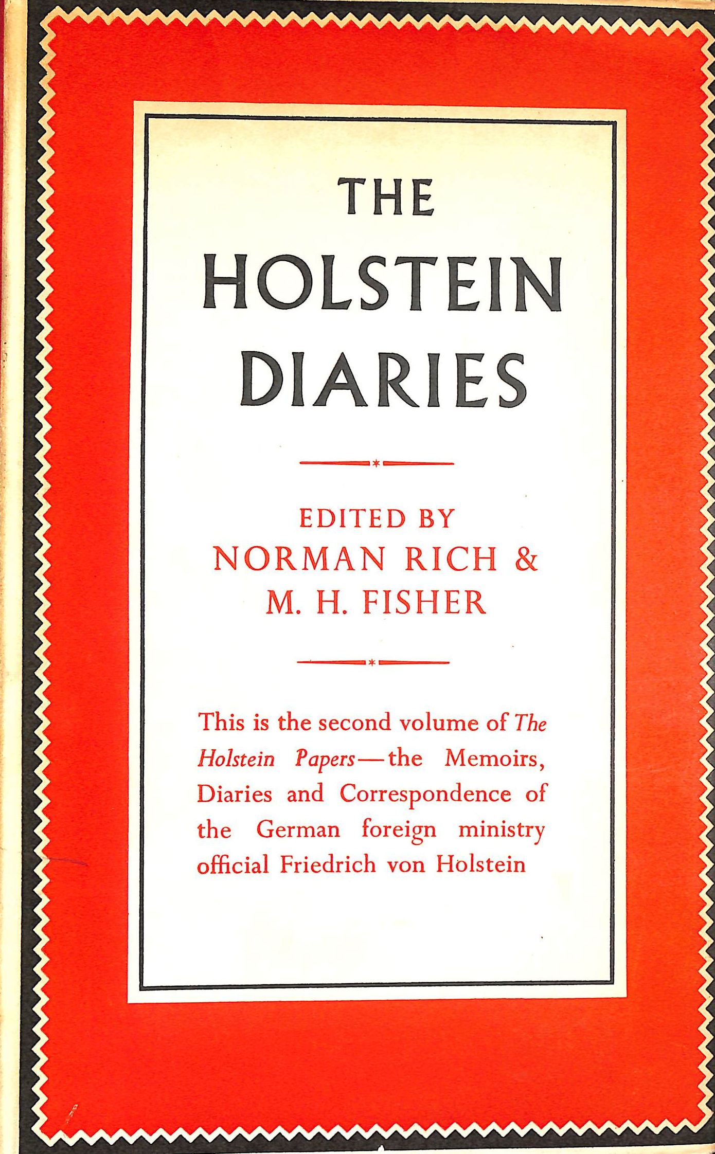The Holstein Papers. Volume II: Diaries