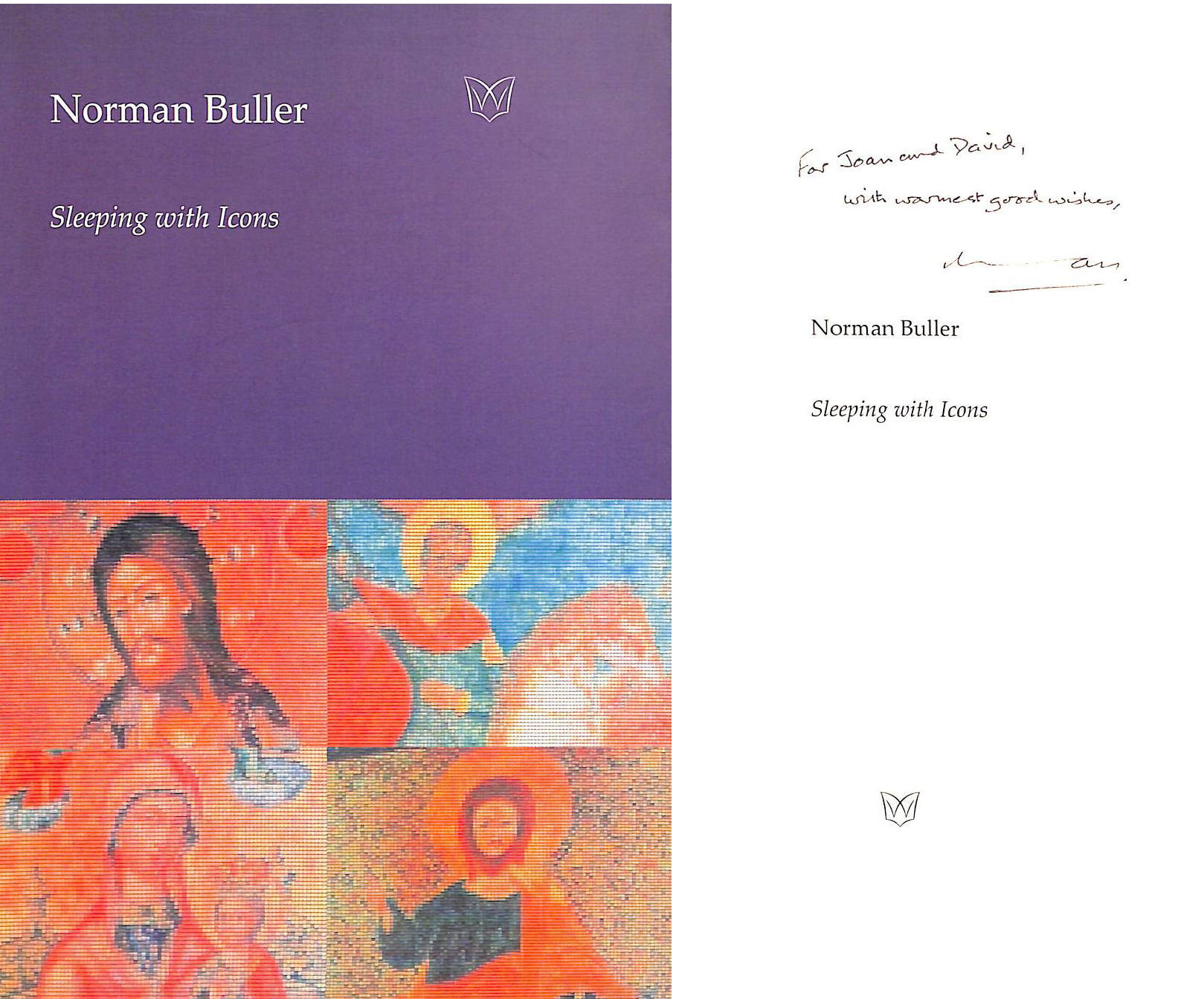 Sleeping with Icons. Gift inscription by the author.