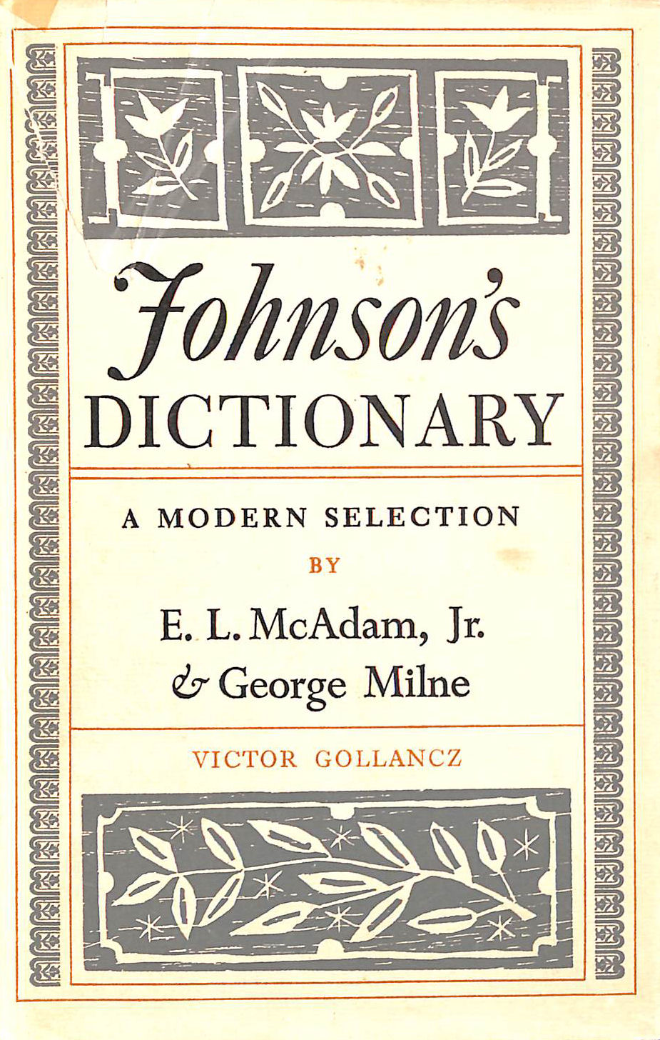Johnson's Dictionary, A Modern Selection