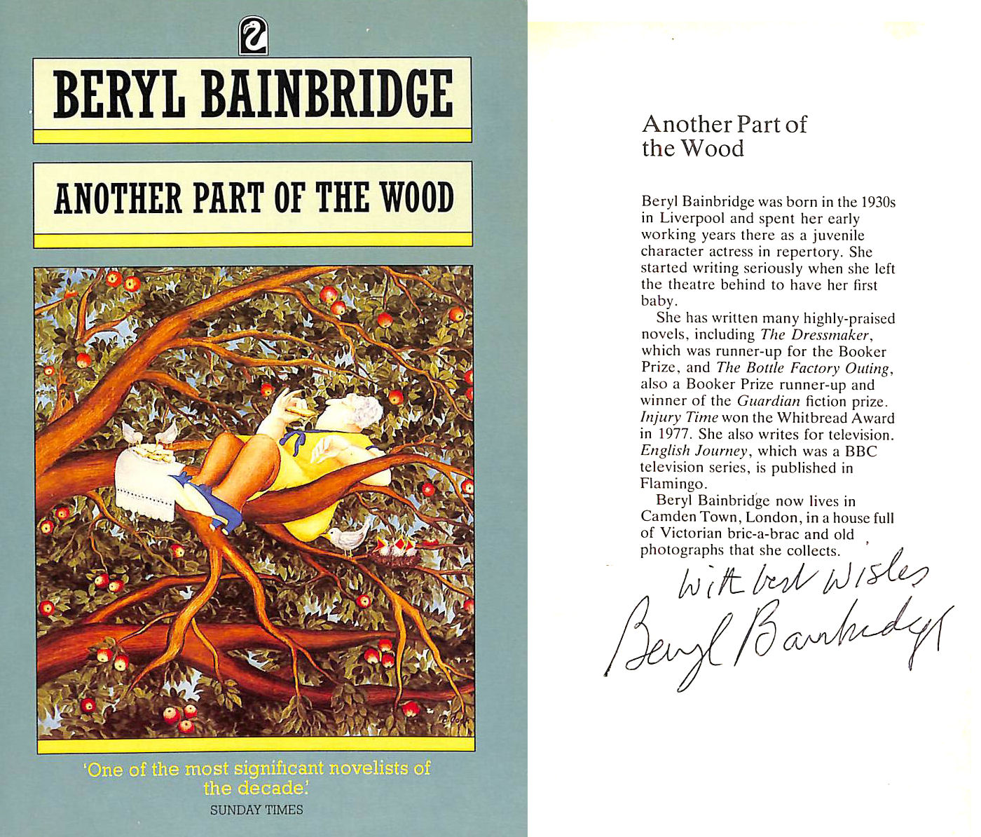 Another Part of the Wood. Gift inscription by the author.