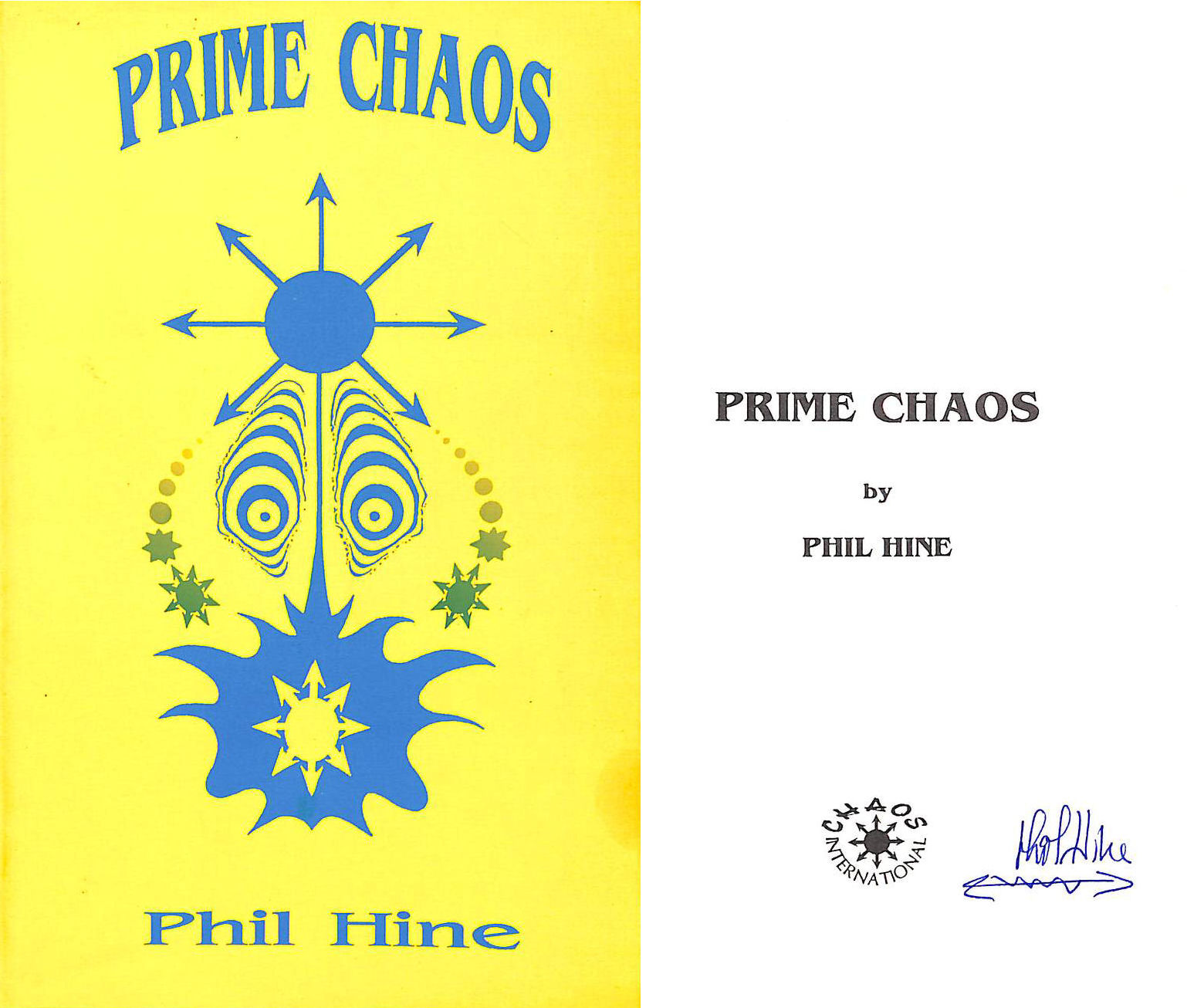 Prime Chaos. Signed by the author.