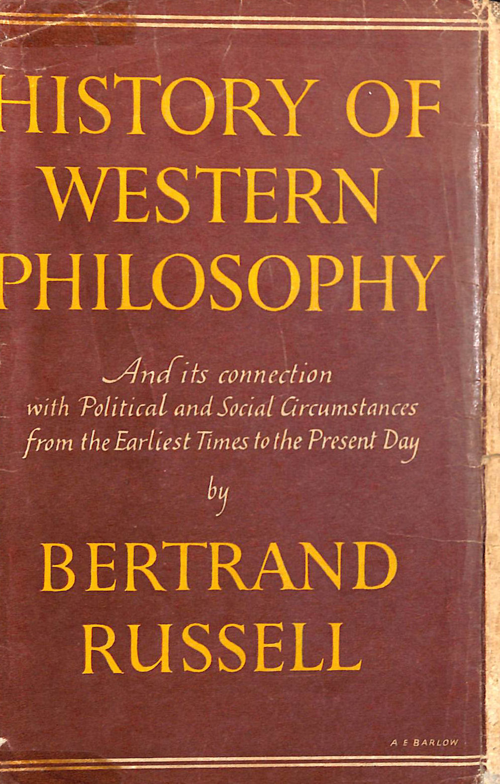 History of Western philosophy / Bertrand Russell