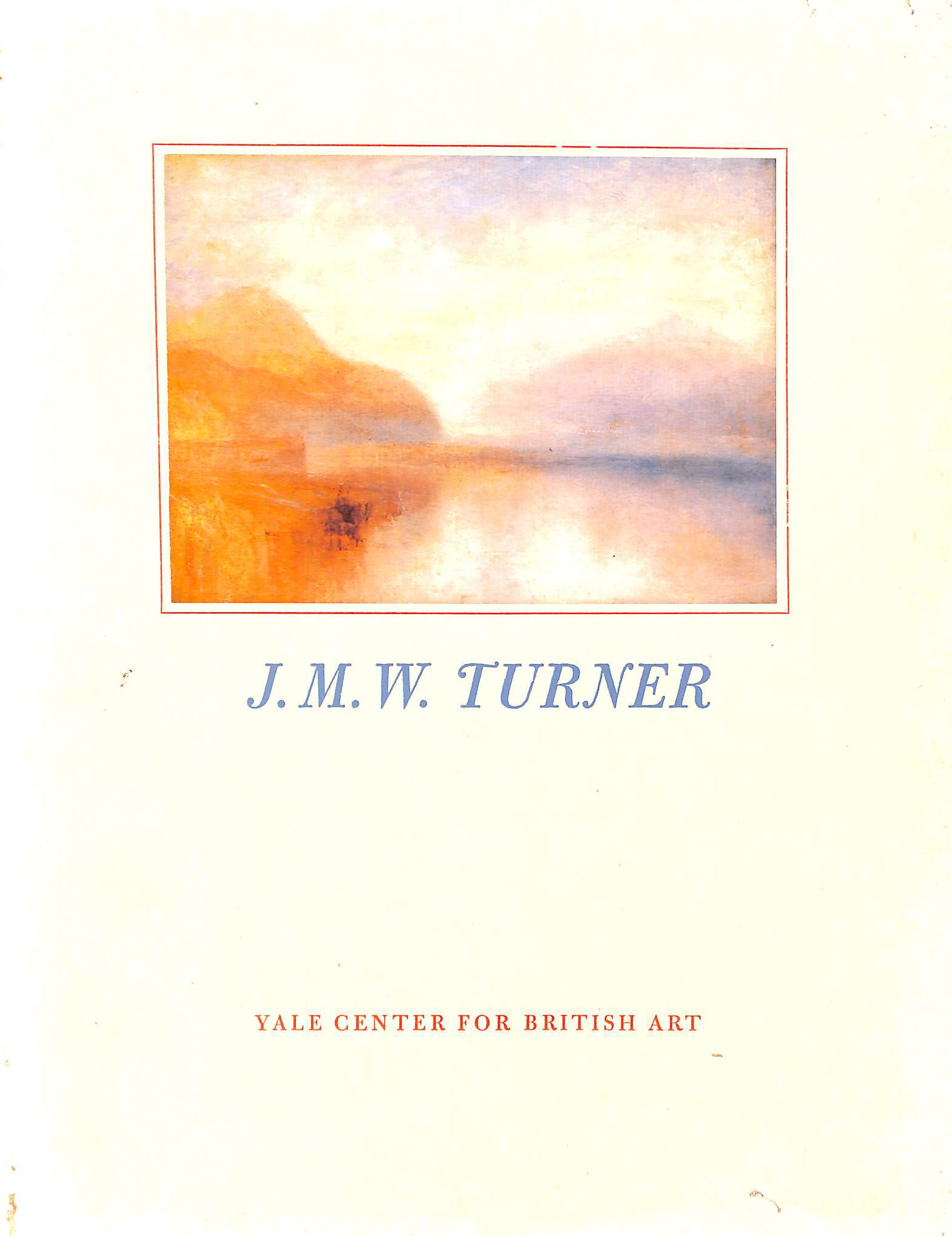 JMW Turner Selection Of Paintings & Watercolors Yale Center For British Art